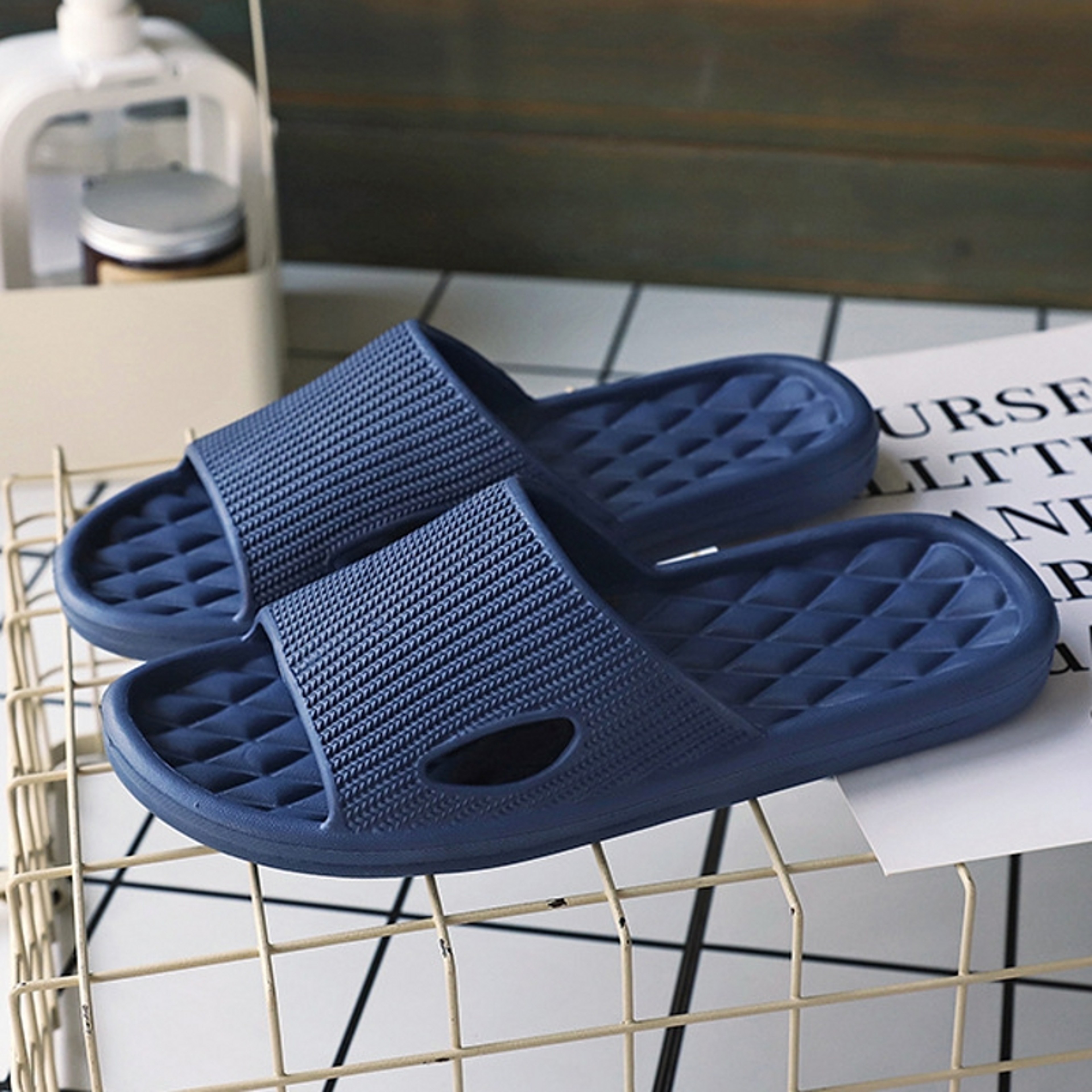 EVA Indoor Slippers with Non-Slip Rubber Sole and Cross-Tied Design – view 10