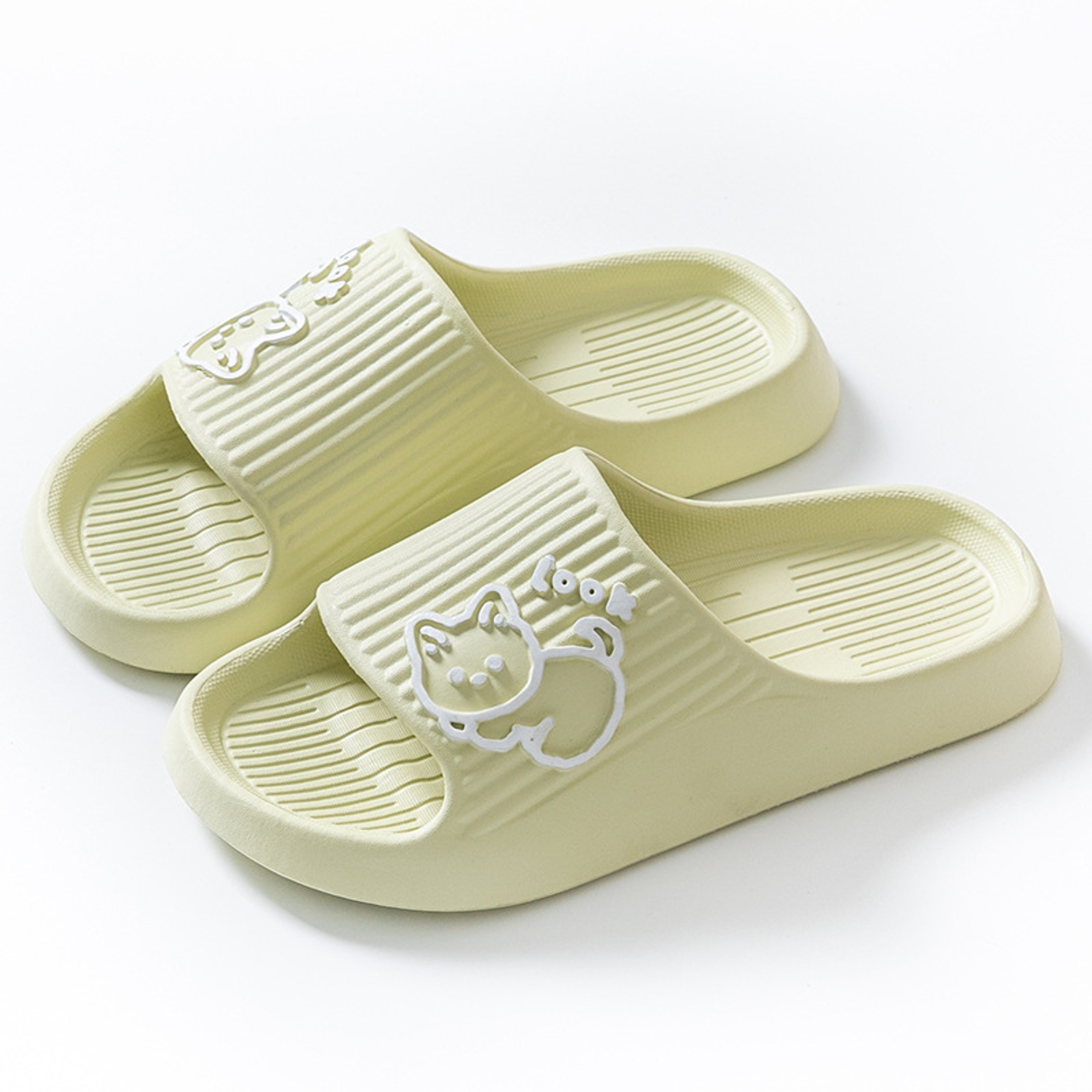Womens EVA Cat Cartoon Bathroom Slides With NonSlip Sole 0