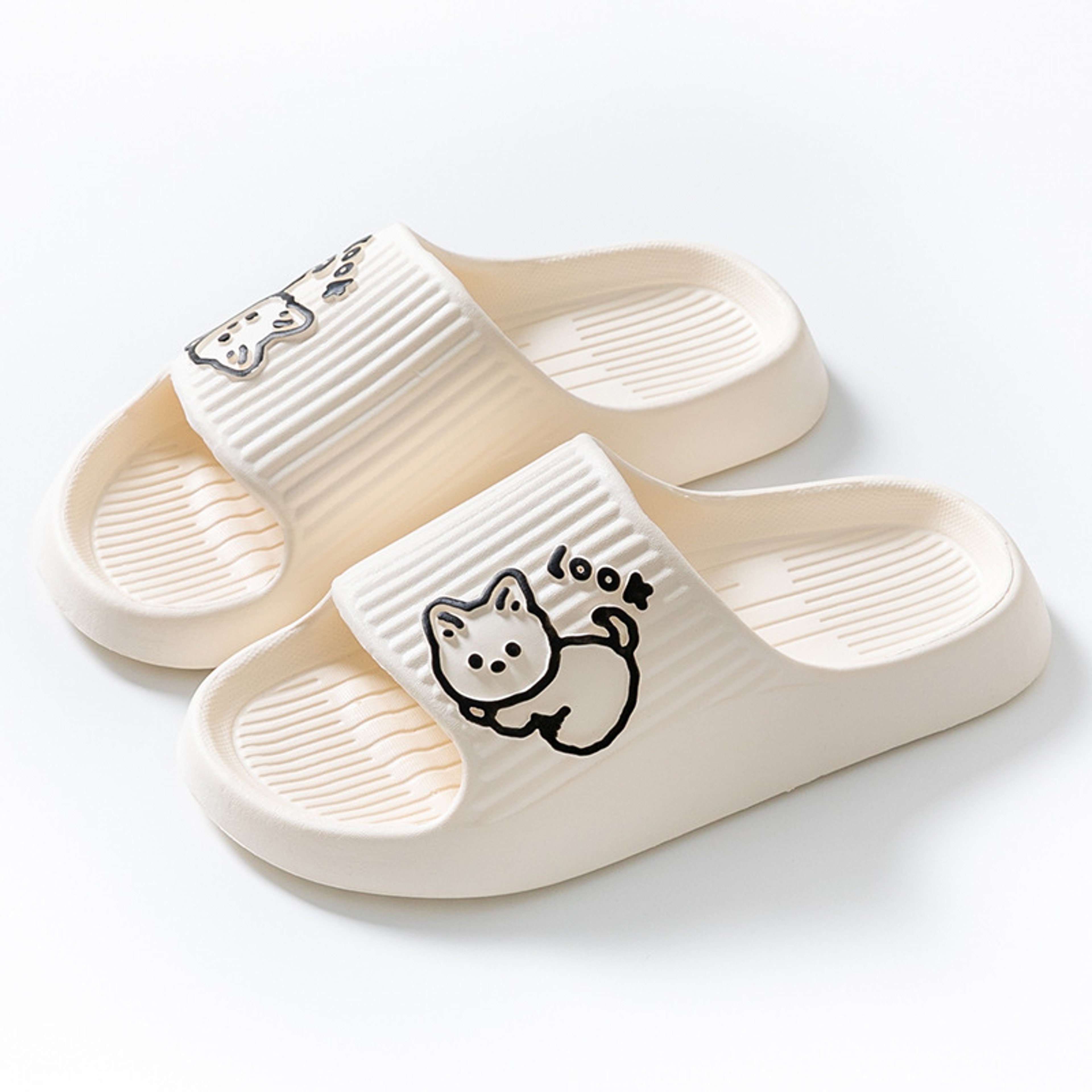 Womens EVA Cat Cartoon Bathroom Slides With NonSlip Sole 3