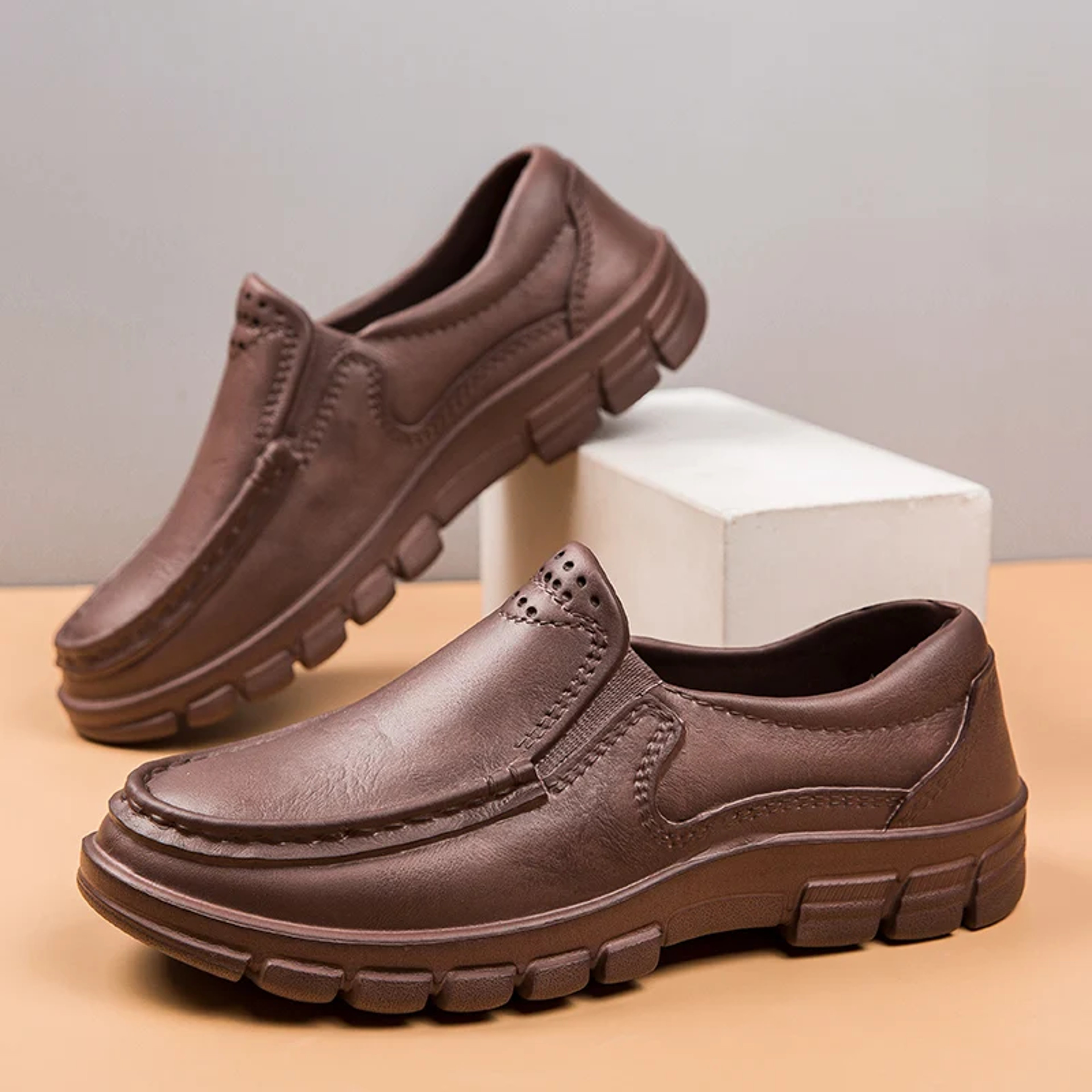Mens EVA SlipOn Kitchen Shoes With Low Heel Platform Sole 7