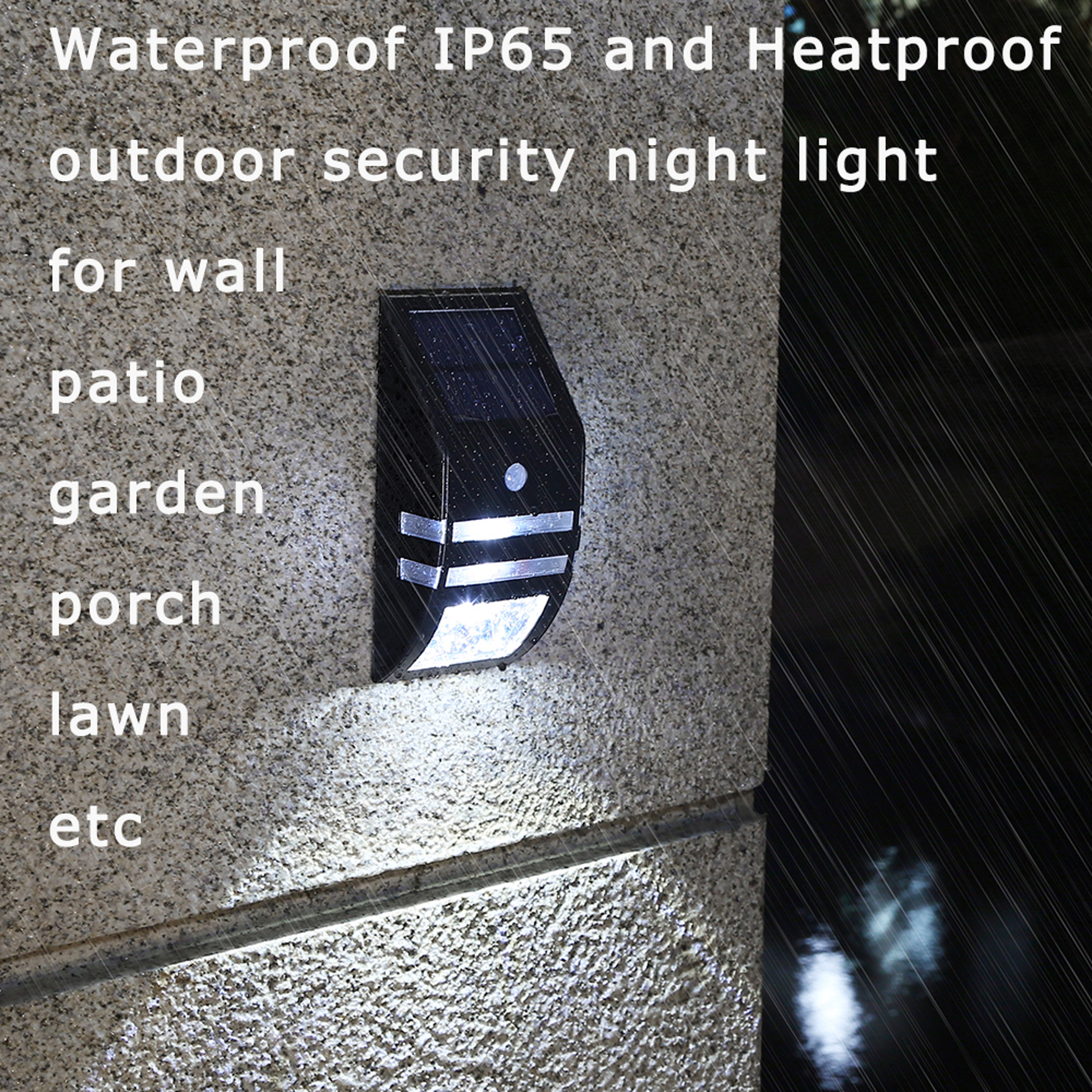 Solar Outdoor LED Wall Light With PIR Motion Sensor And IP65 Protection 4