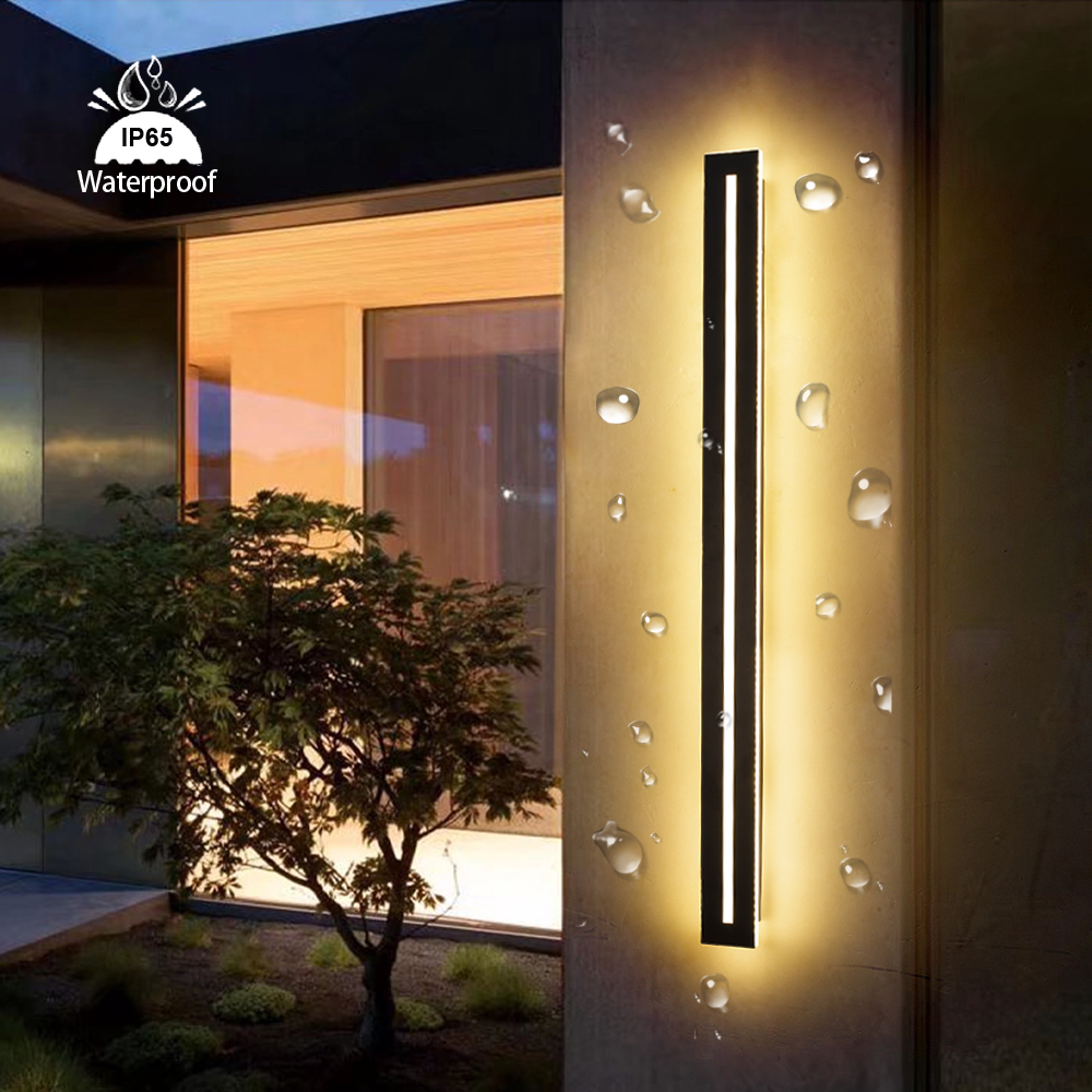 IP65 Outdoor LED Wall Sconce Modern Long Wall Light for Home Exterior Lighting – view 4