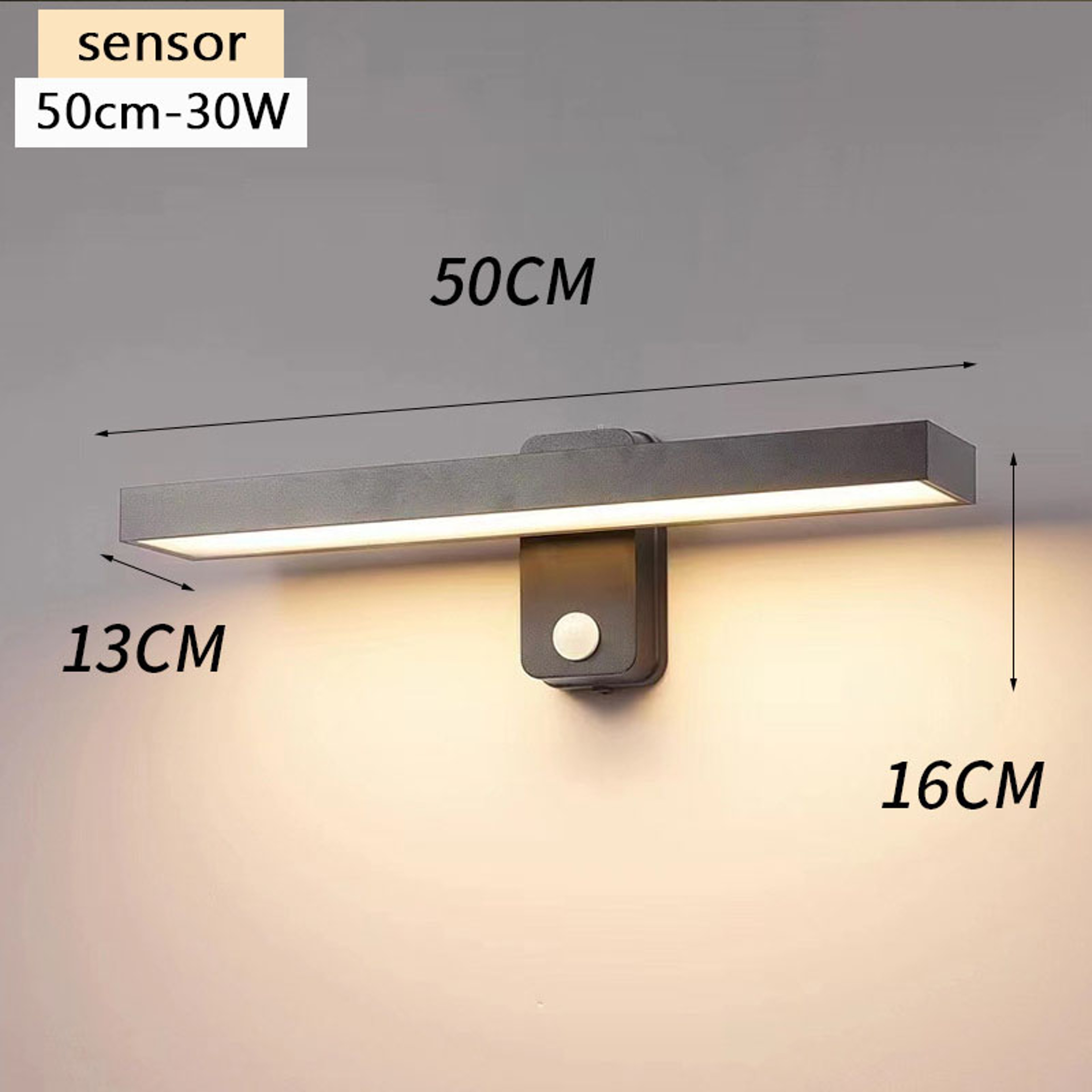 LED Outdoor Wall Light with Motion Sensor IP65 Waterproof Rotatable Aluminum Design – view 12