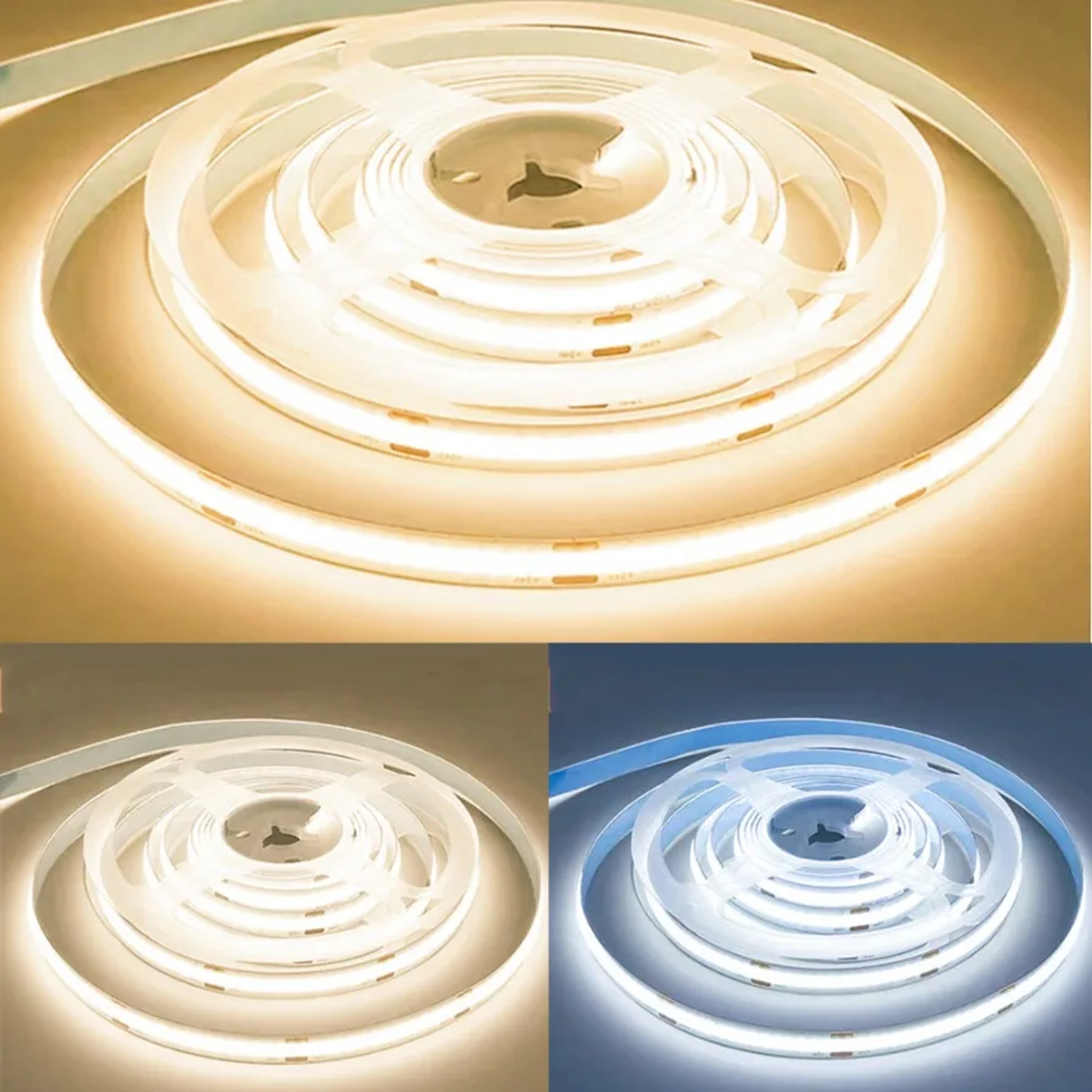 COB LED Strip Light 12V 24V High Density Flexible Tape Light 0