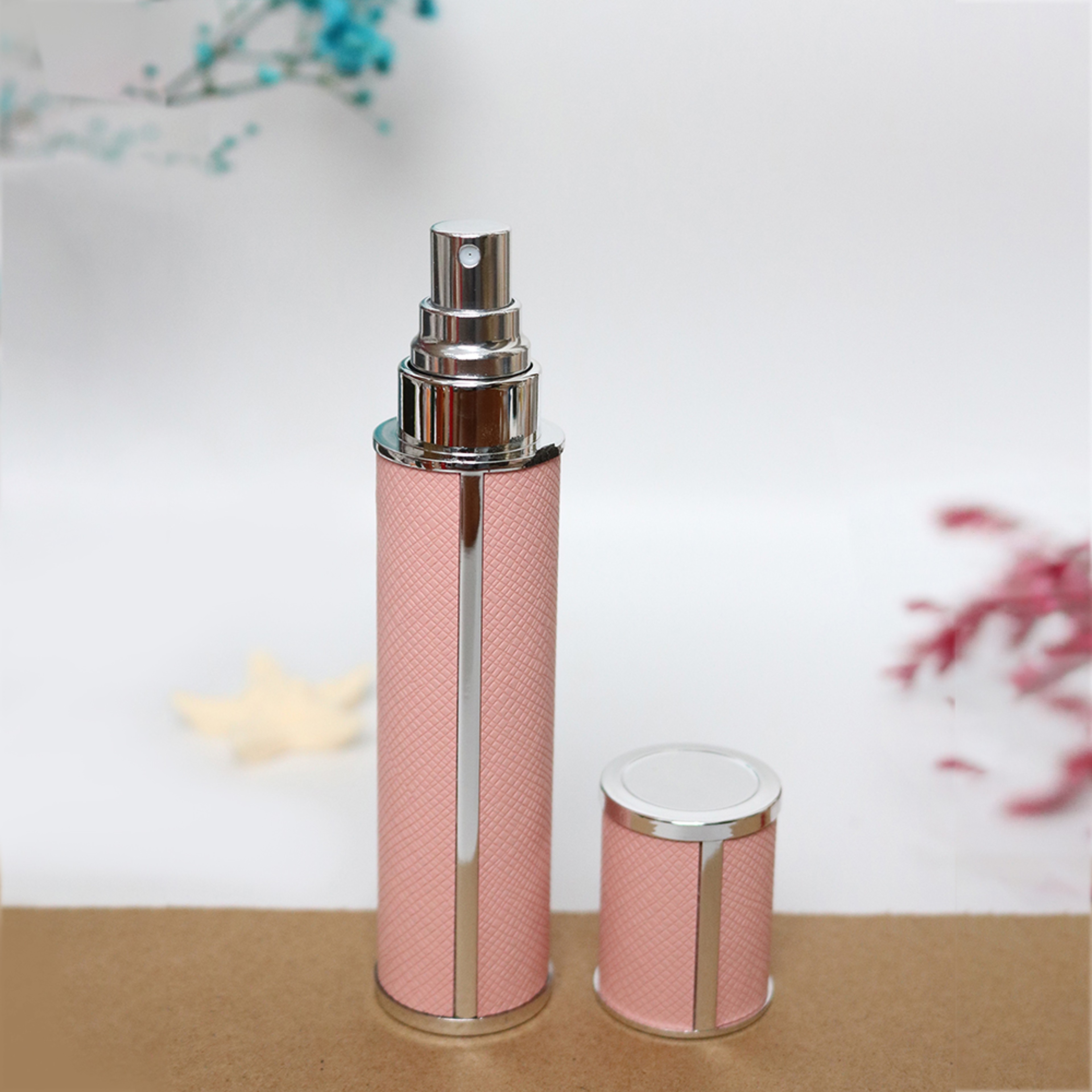 10ml Refillable Perfume Atomizer Leather Wrapped Glass Travel Spray Bottle – view 10