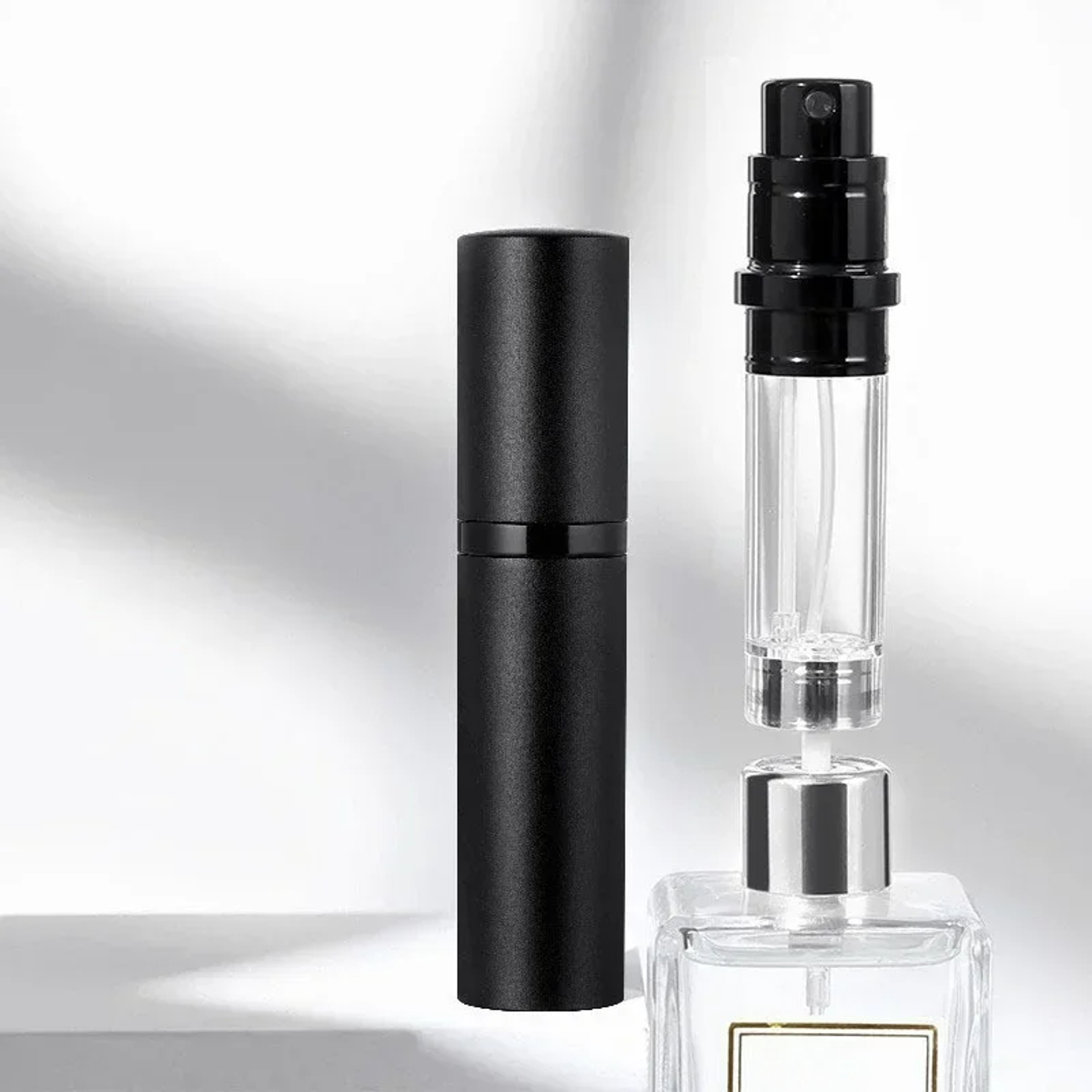 Mini Bottom Fill Refillable Perfume Atomizer 5ml 10ml Leak Proof Travel Spray Bottle 5