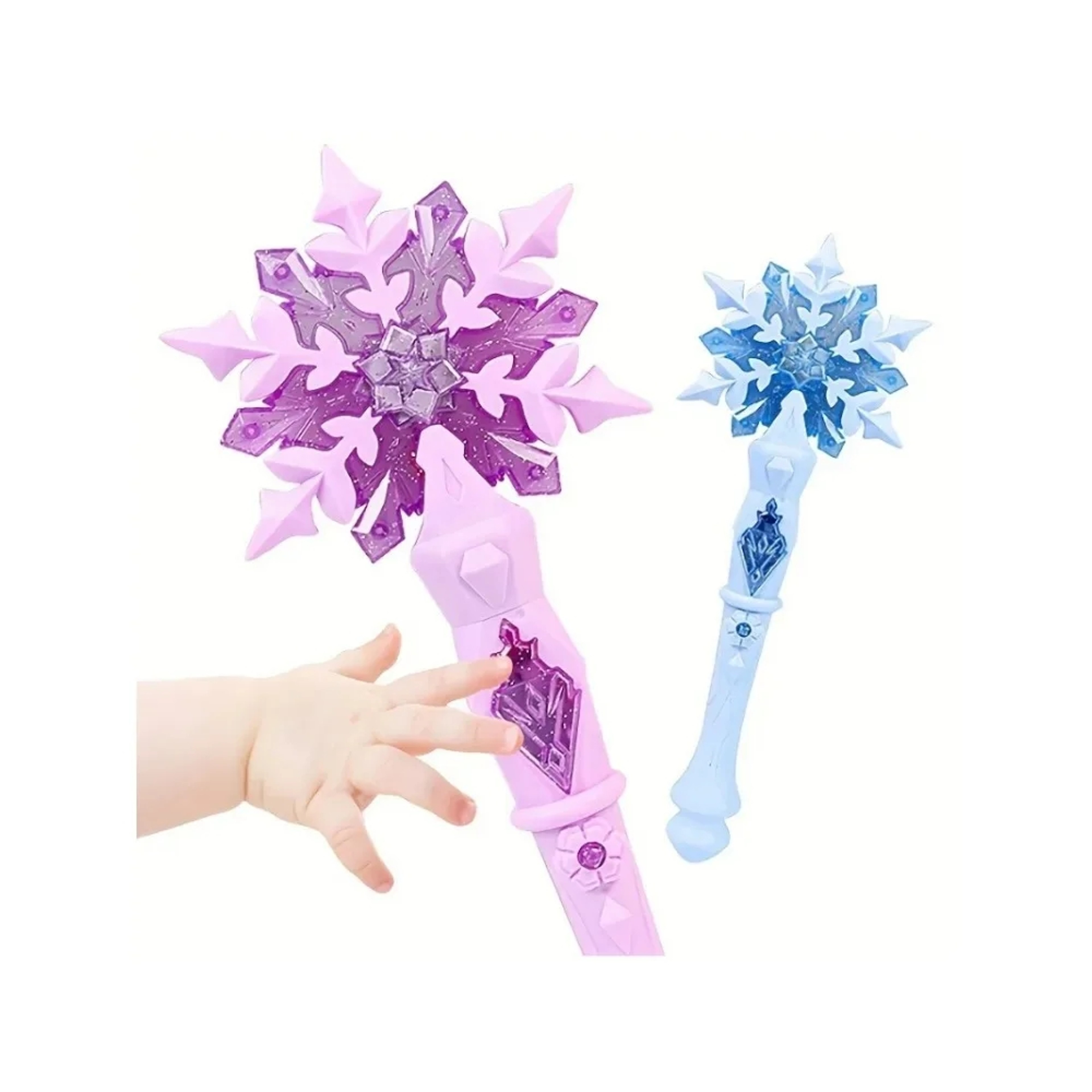 Princess Snowflake Wand Toy With Flashing Light For Fairy Cosplay 0