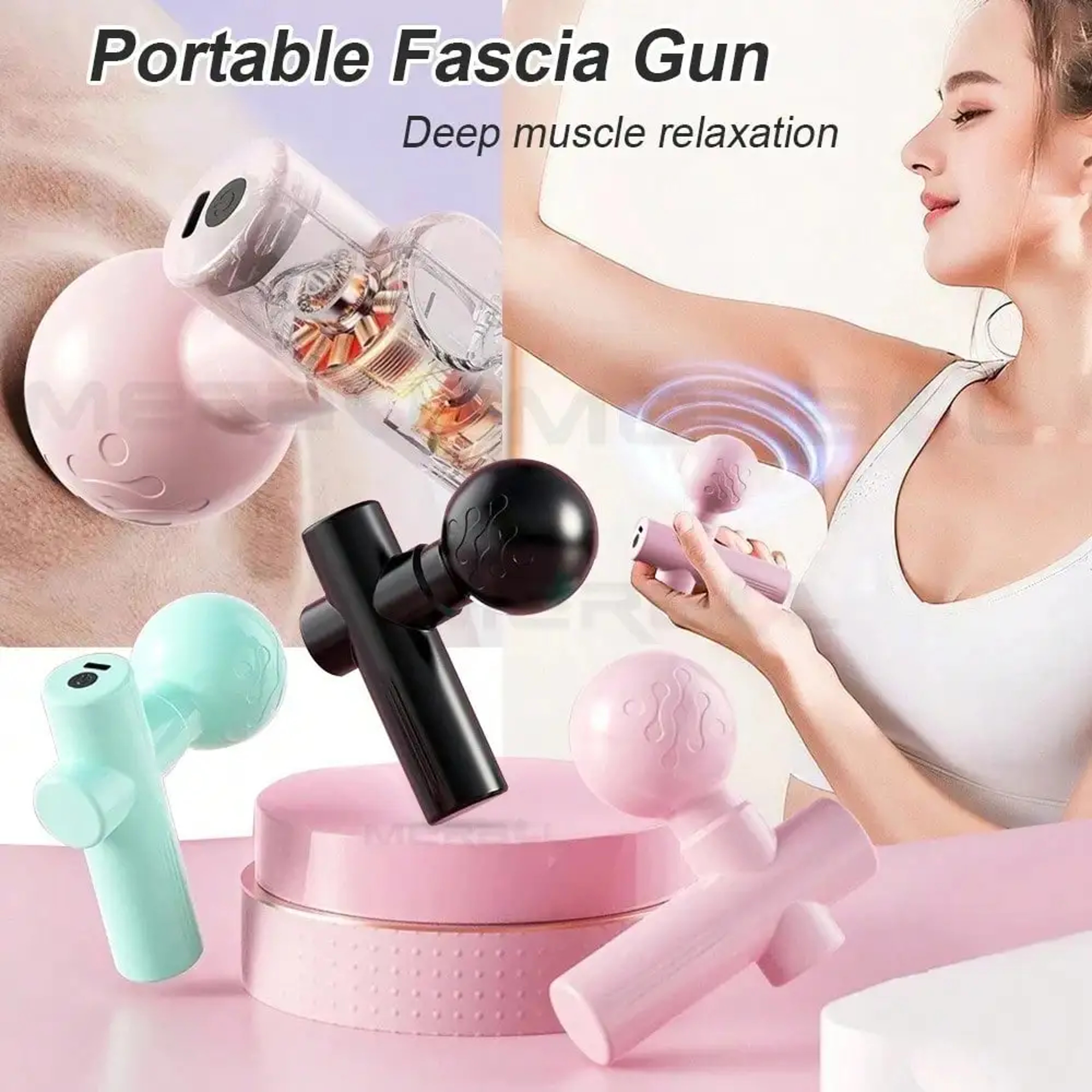 Mini Rechargeable Massage Gun Portable Vibrating Muscle Relaxation Device 1