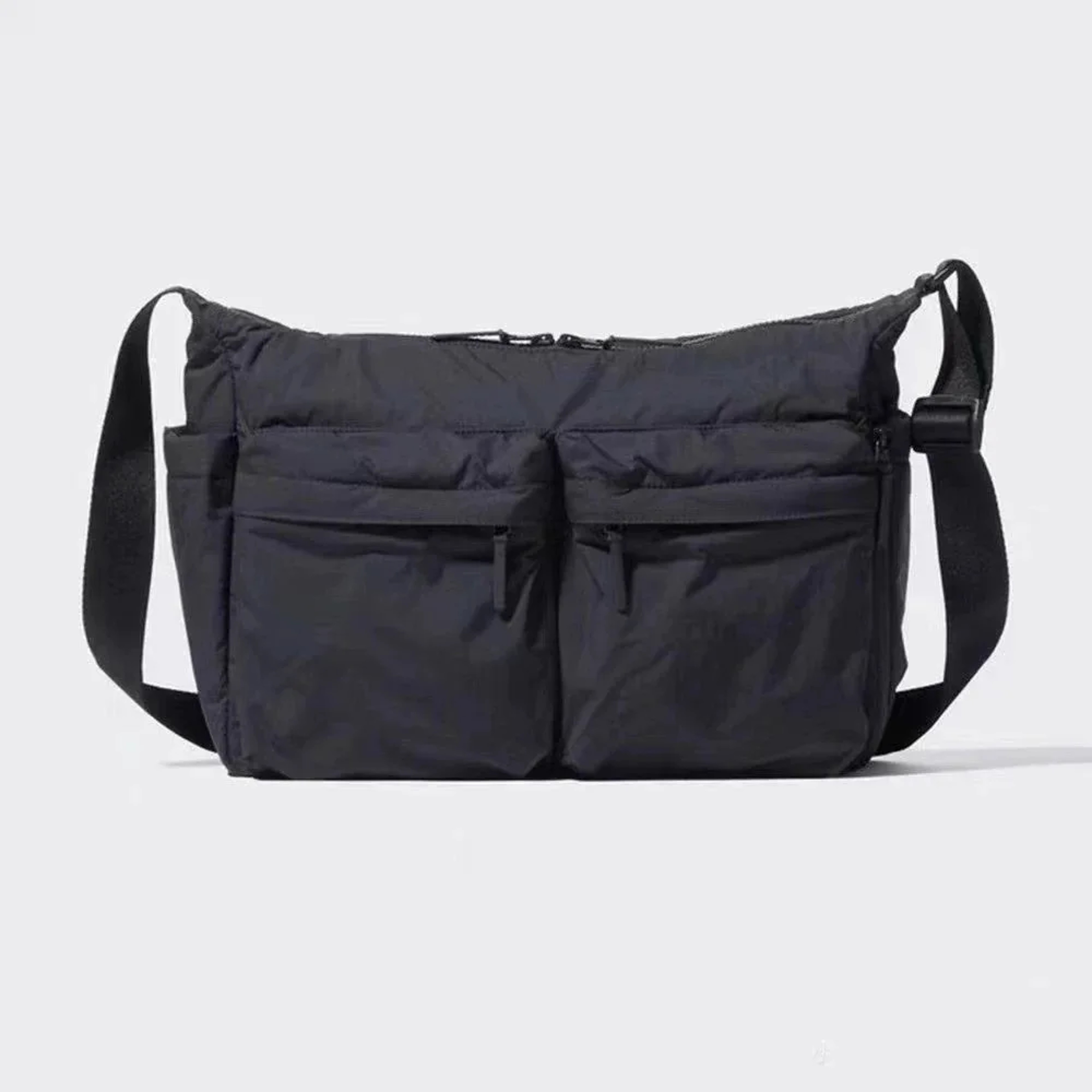 Casual Nylon Messenger Bag With Laptop Compartment And Multi Pocket Storage 0
