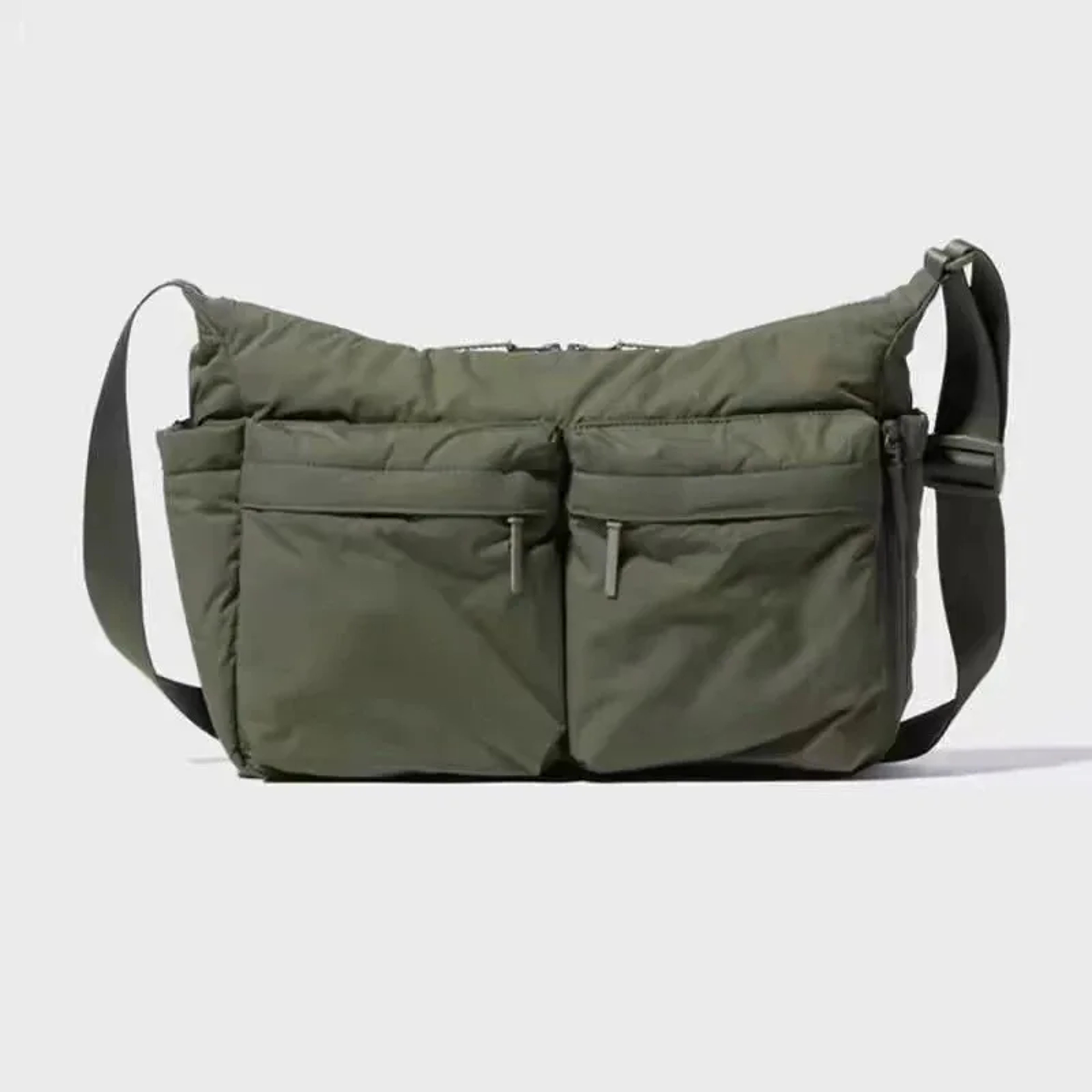 Casual Nylon Messenger Bag With Laptop Compartment And Multi Pocket Storage 3