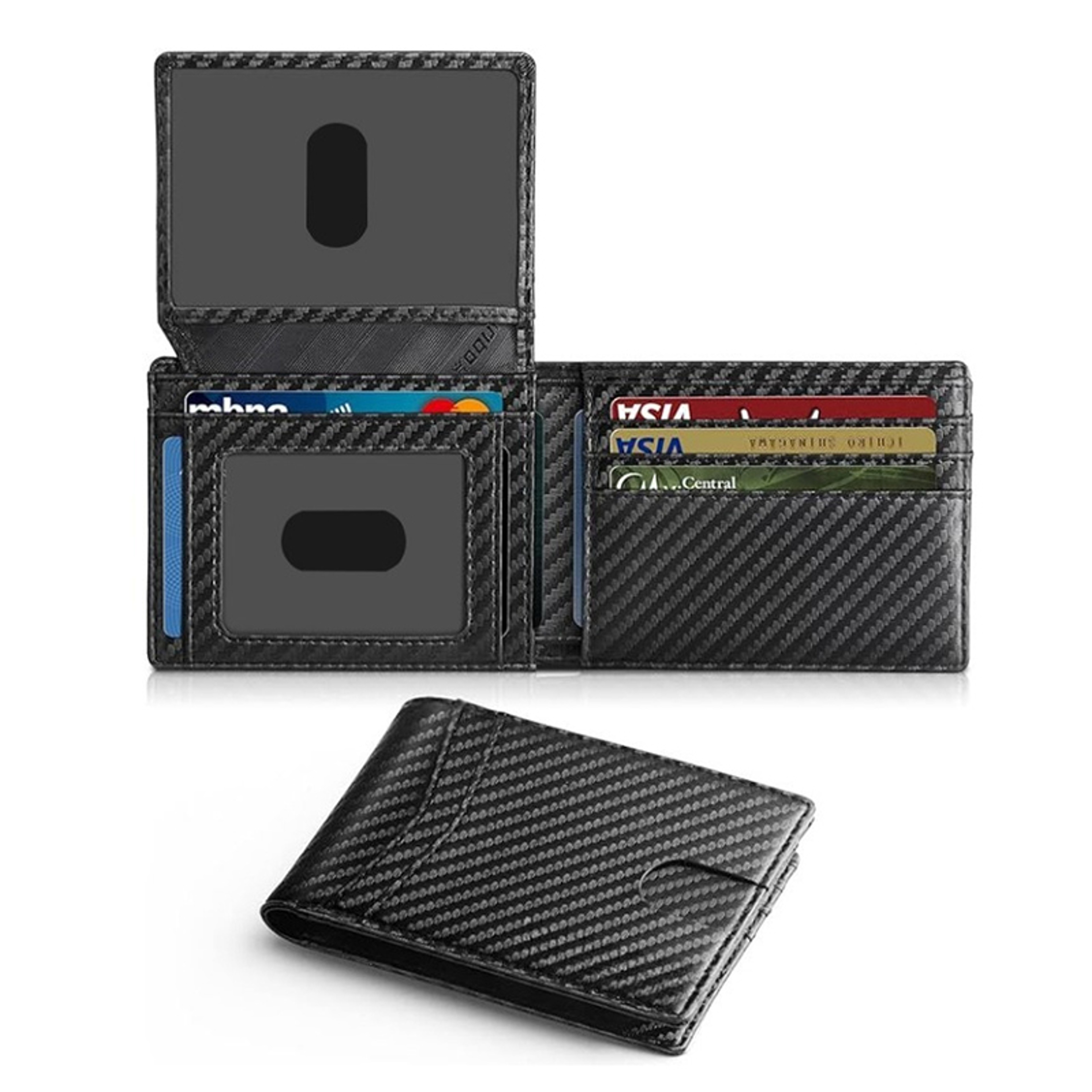 RFID Slim PU Wallet with ID Window and Multi Card Storage – view 7