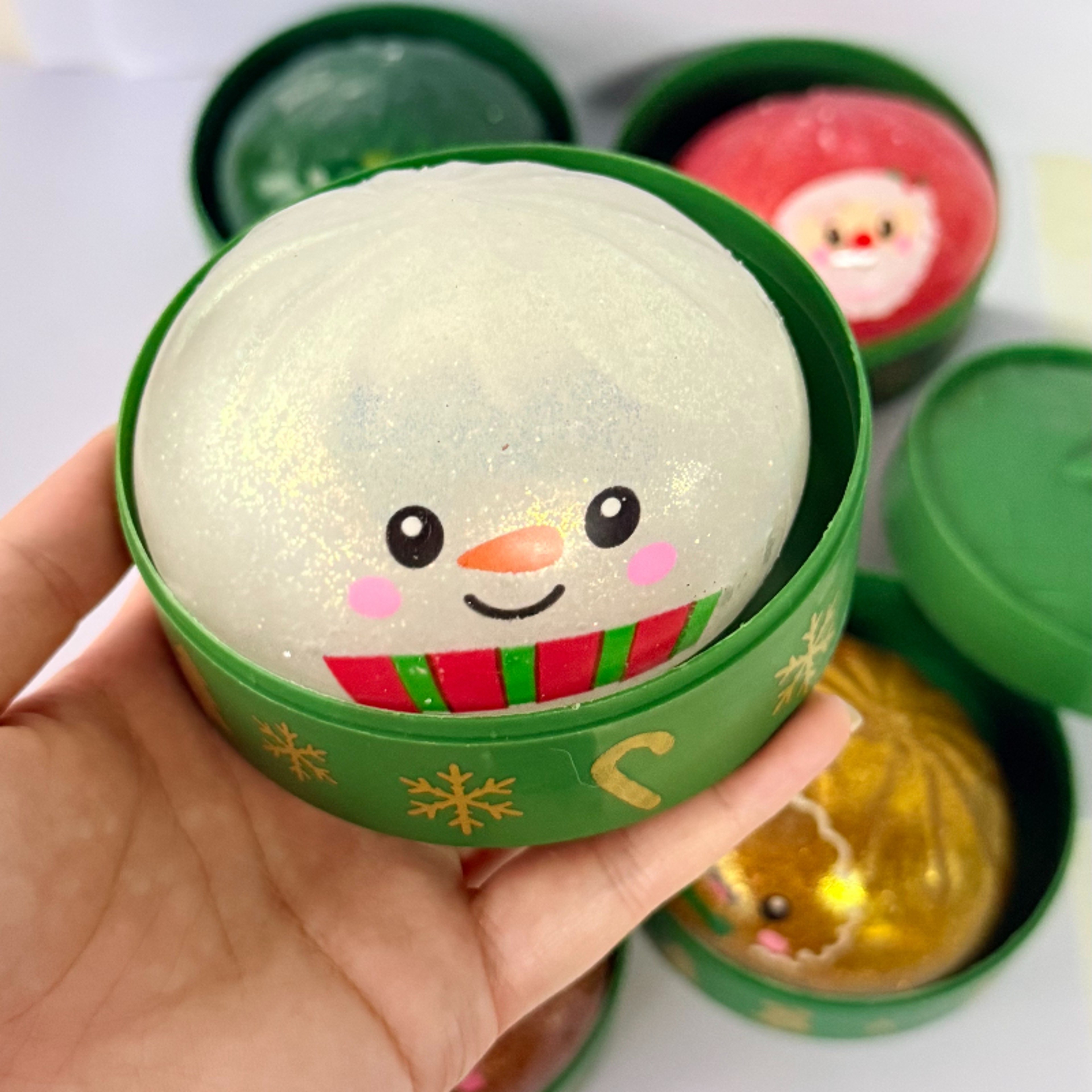 Christmas Latex Squishy Squeeze Toy With Box For Holiday Gifts 5