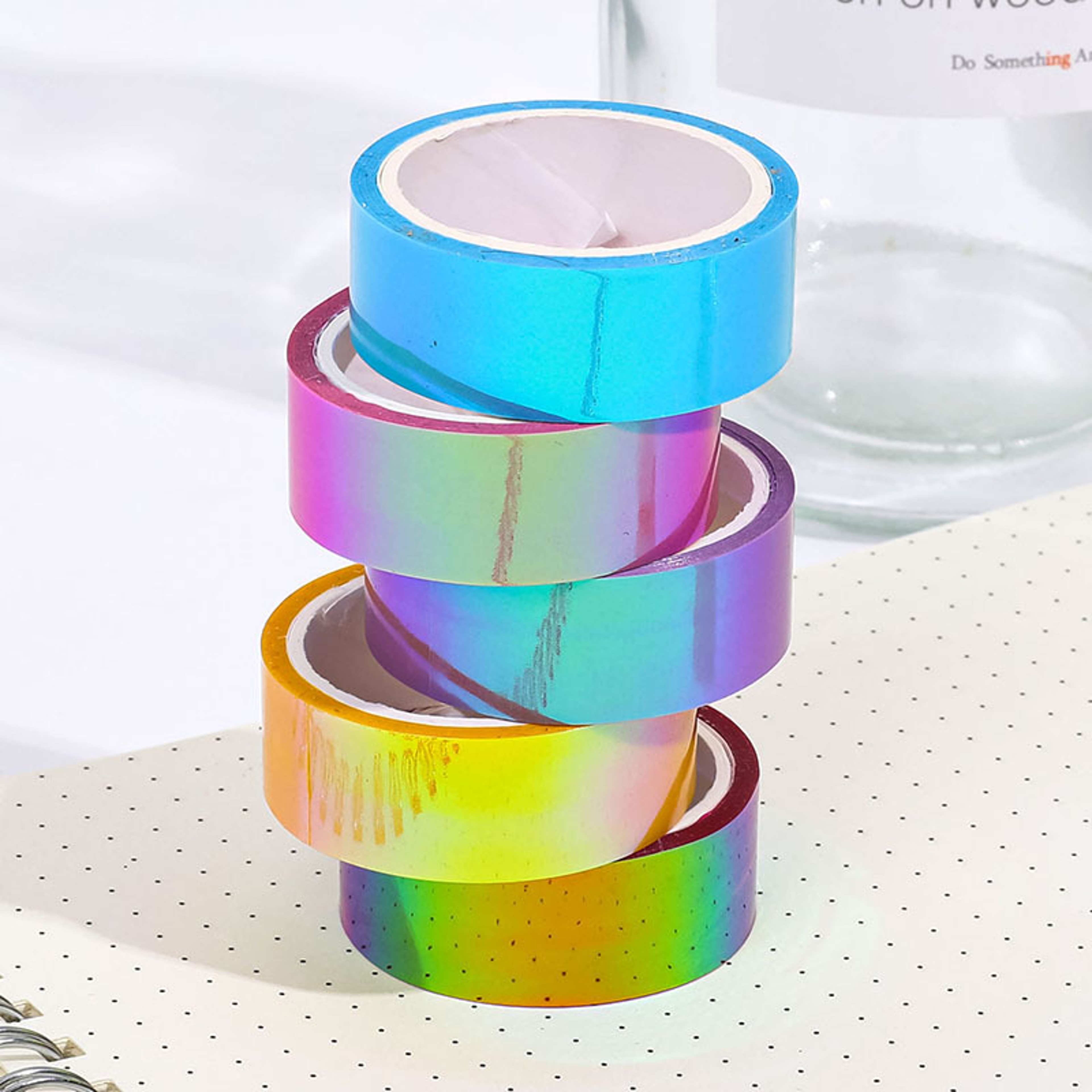 6Piece Gradient Color Adhesive Tape Set For DIY Crafts And Gift Wrapping 2