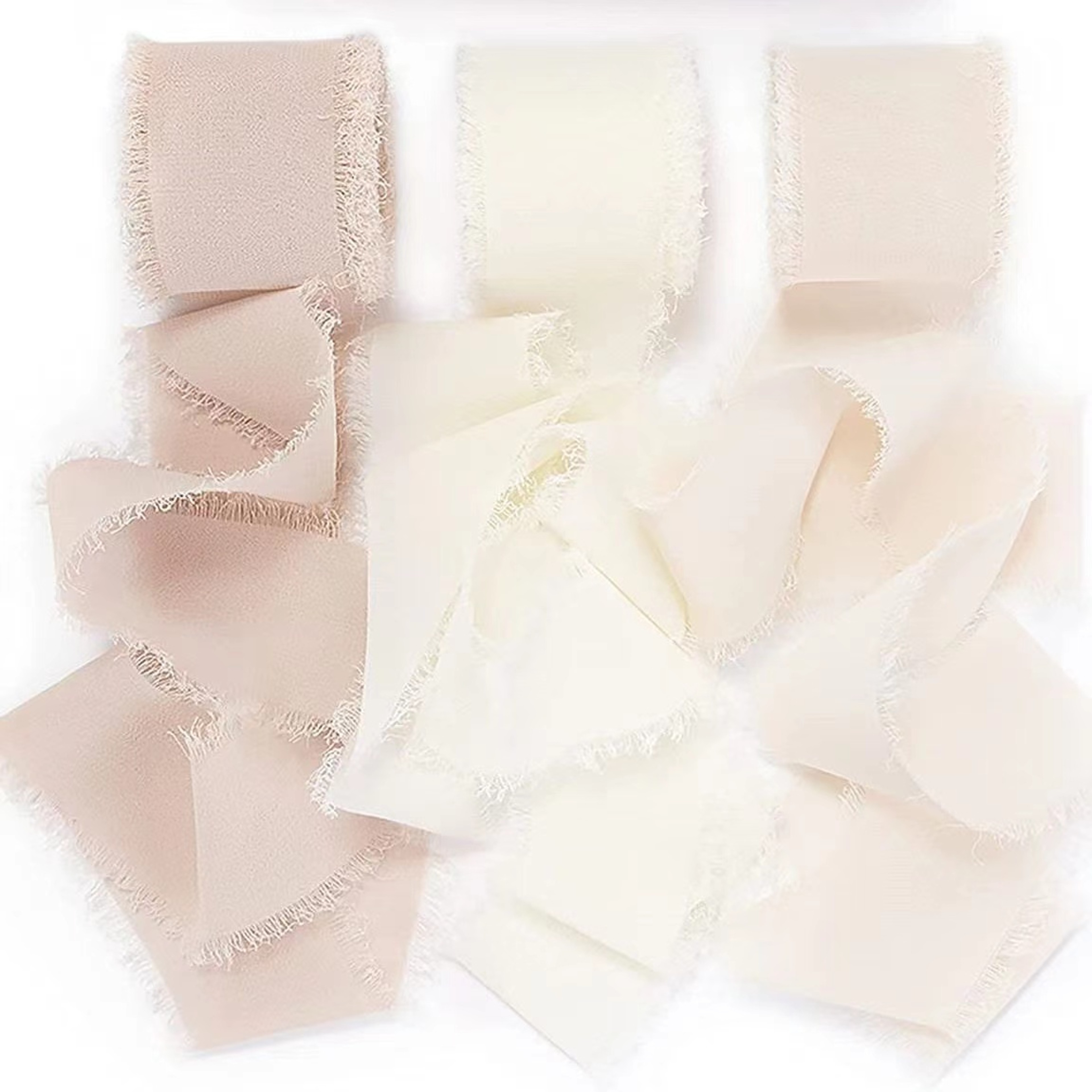 Frayed Edge Polyester Ribbon 1 Inch Wide 3 Piece Set for Weddings Bouquets and DIY Decor – view 17