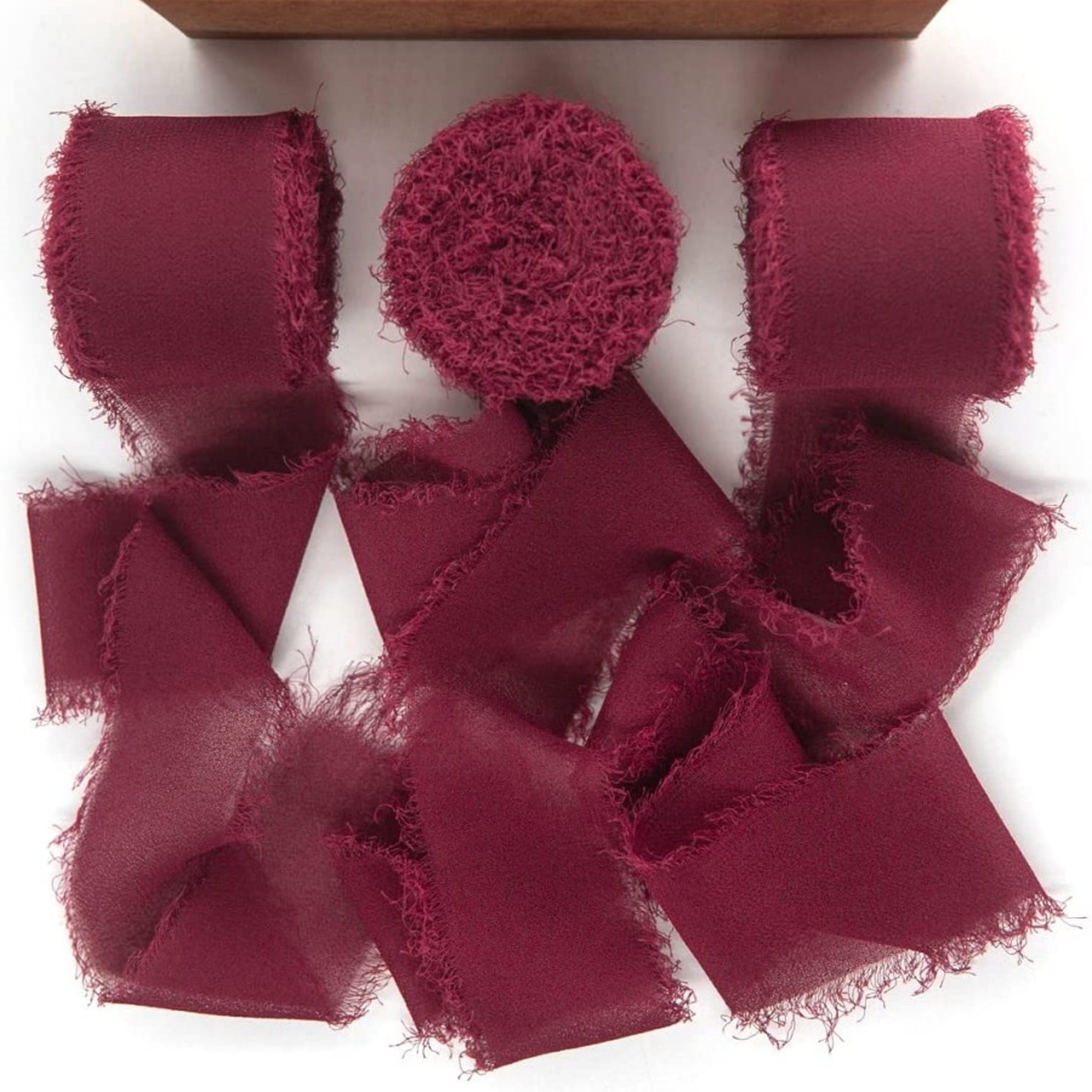Frayed Edge Polyester Ribbon 1 Inch Wide 3 Piece Set for Weddings Bouquets and DIY Decor – view 43