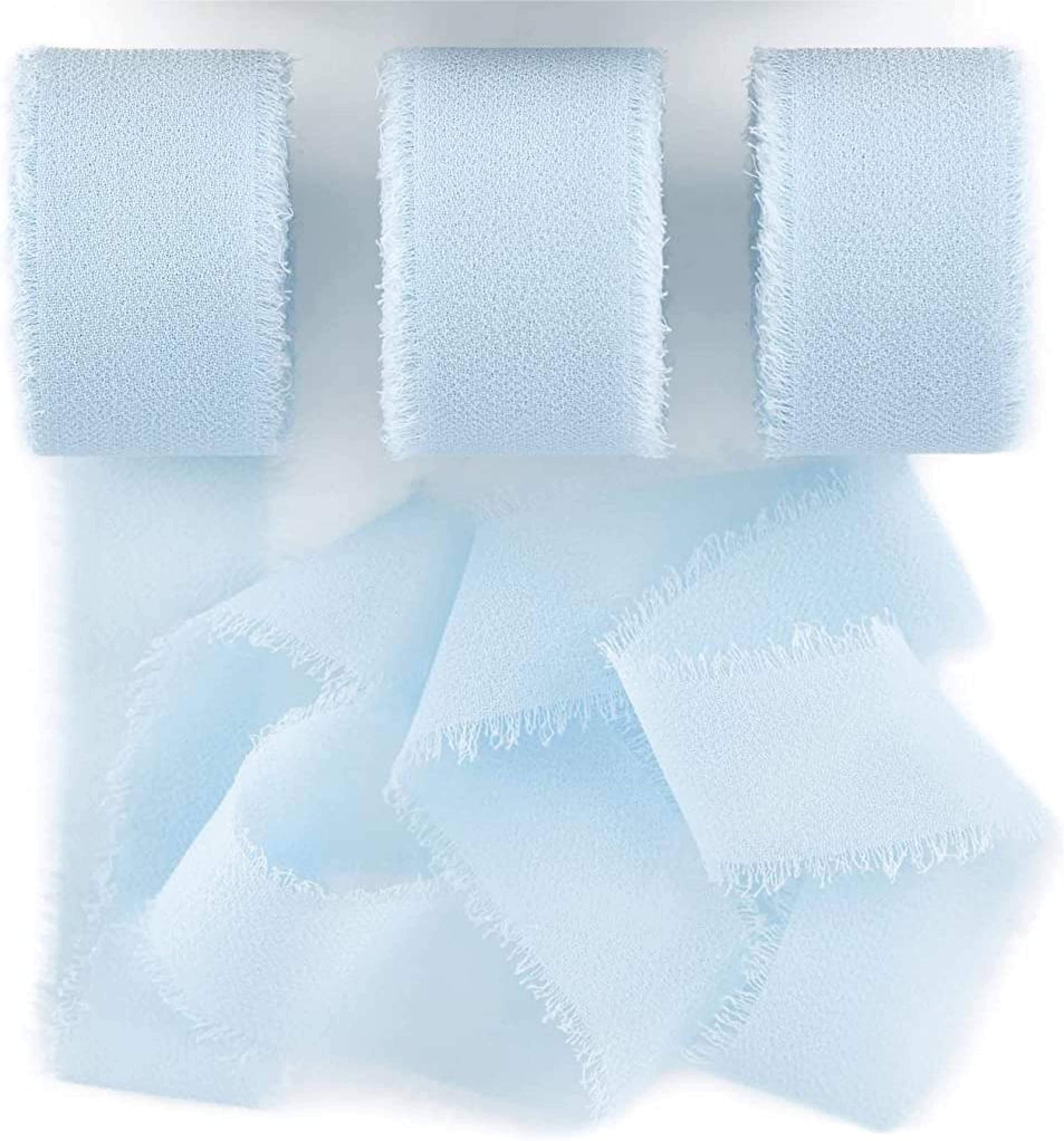 Frayed Edge Polyester Ribbon 1 Inch Wide 3 Piece Set for Weddings Bouquets and DIY Decor – view 48
