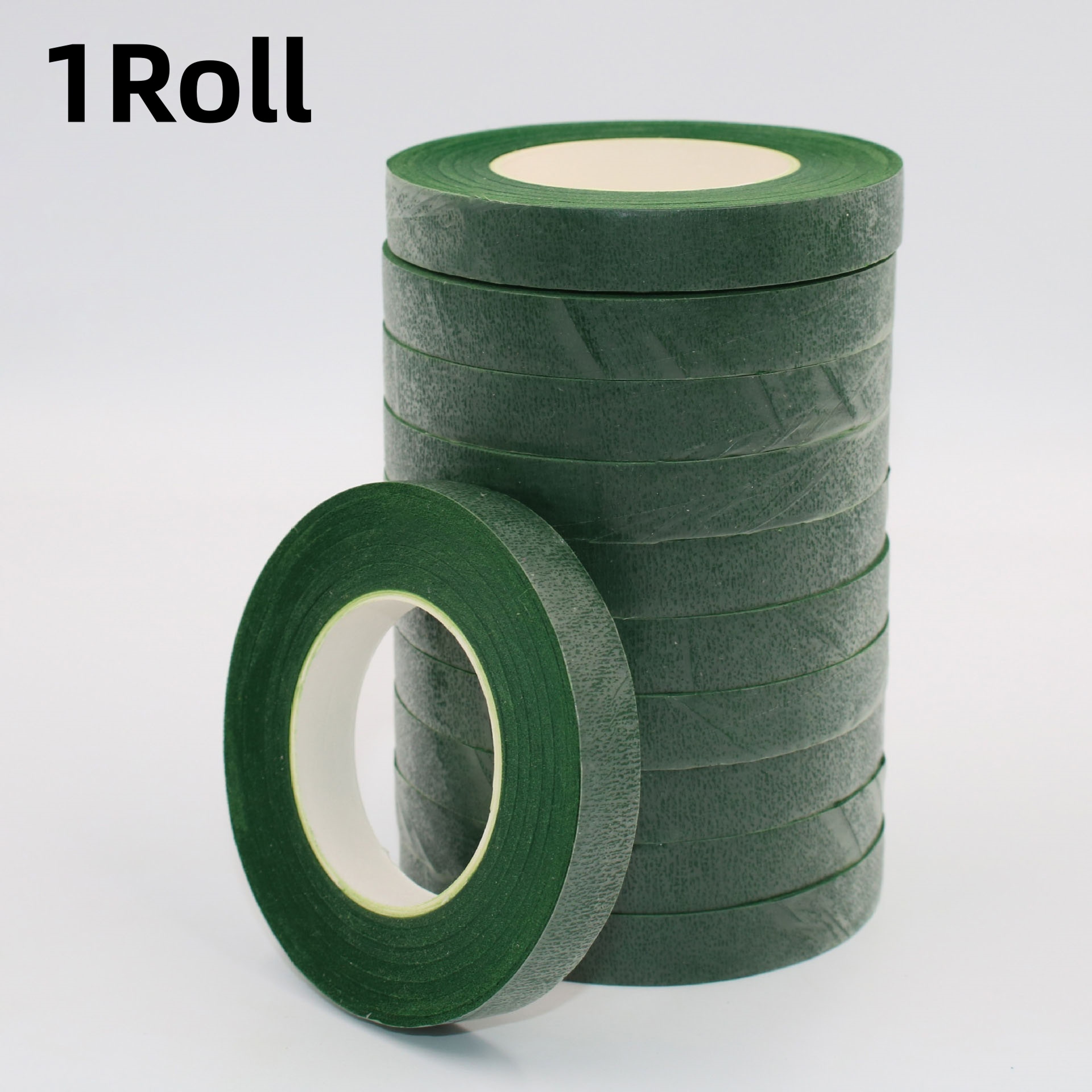 20 Yard Green Self-Adhesive Floral Tape for Bouquet Wrapping and DIY Decorations – view 7