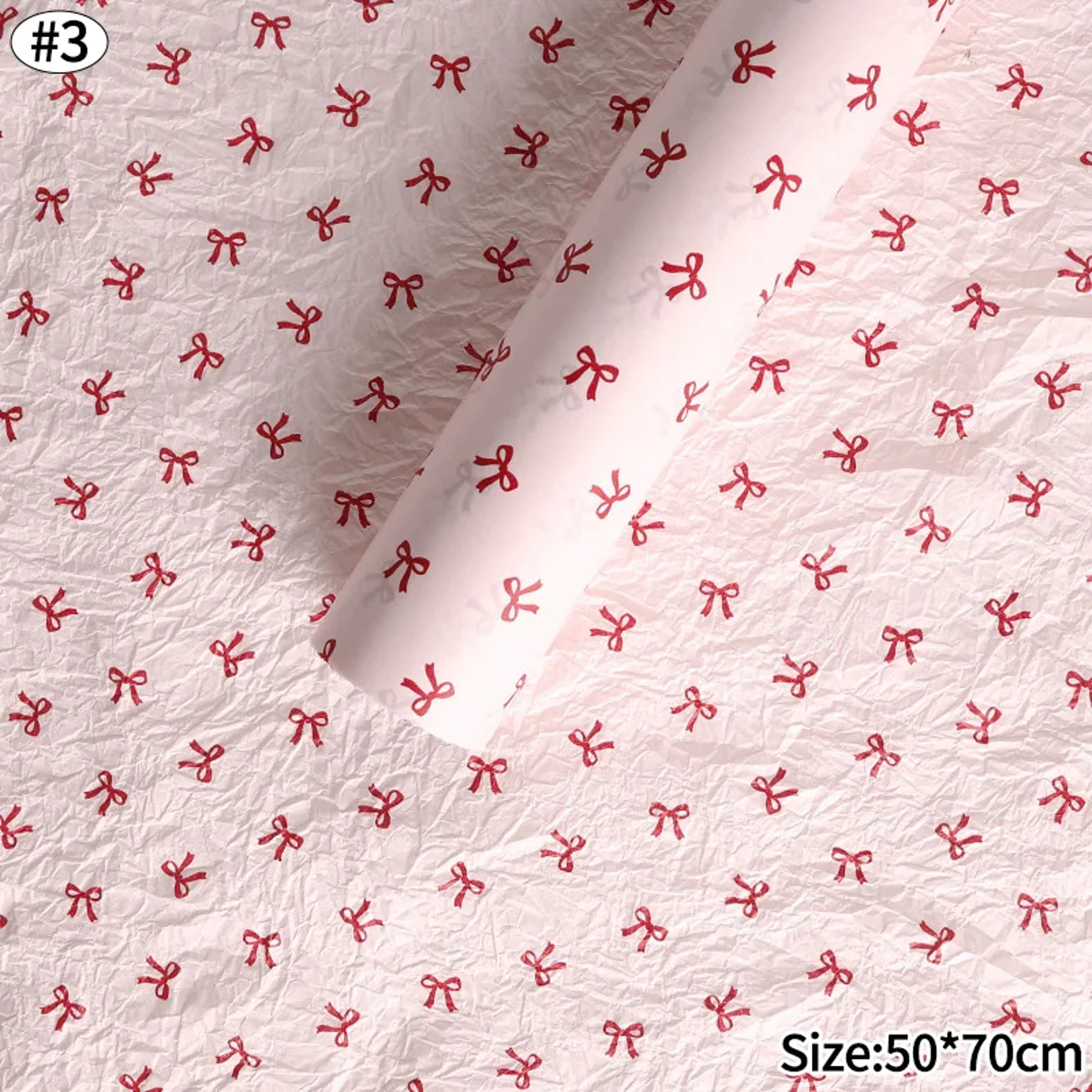 Pink Bowknot Flower Wrapping Paper 10 Sheet Bouquet and Gift Packaging Set – view 7