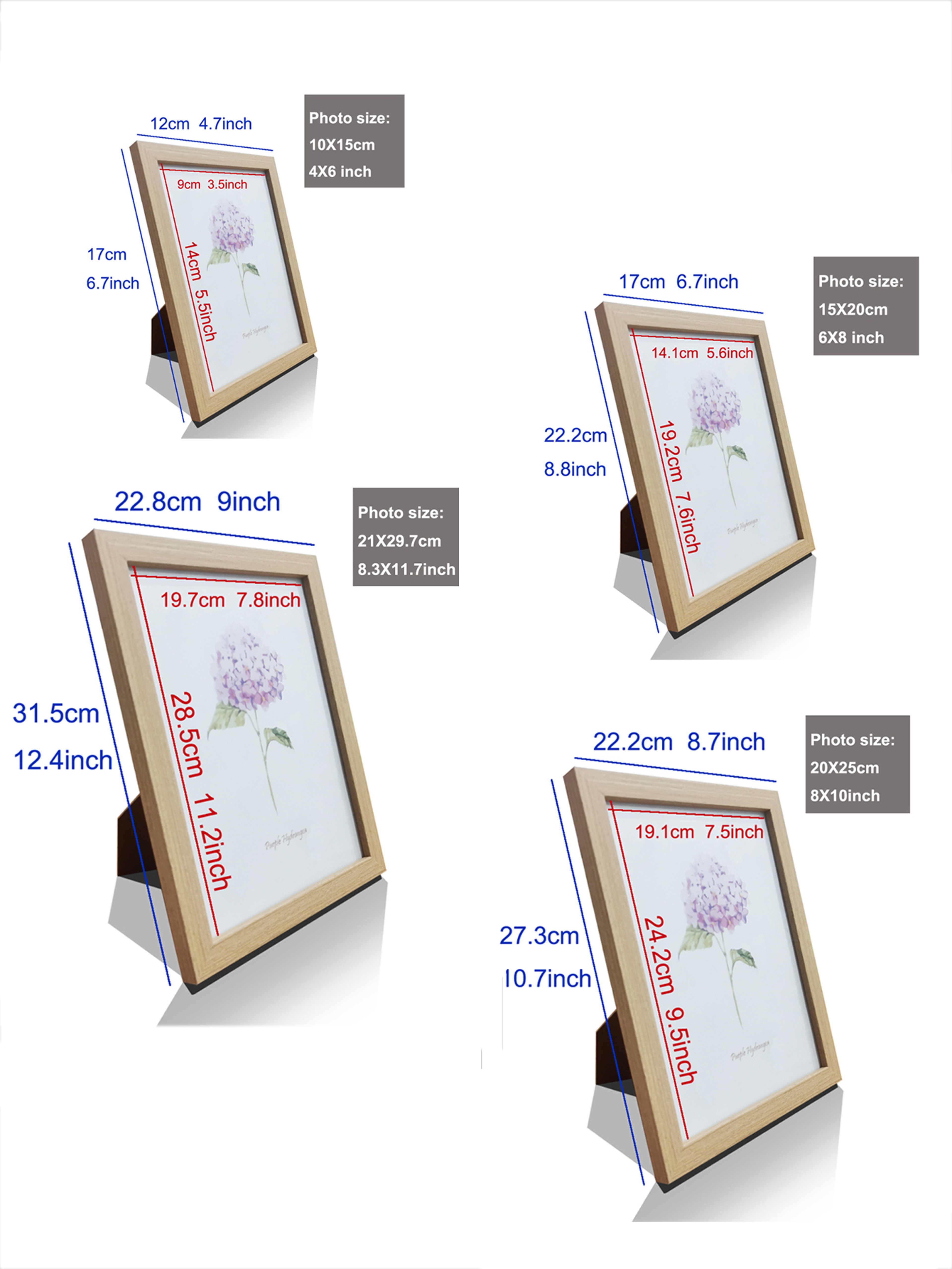 Rustic Brown MDF Picture Frame for Wall or Tabletop Photo Display – view 3