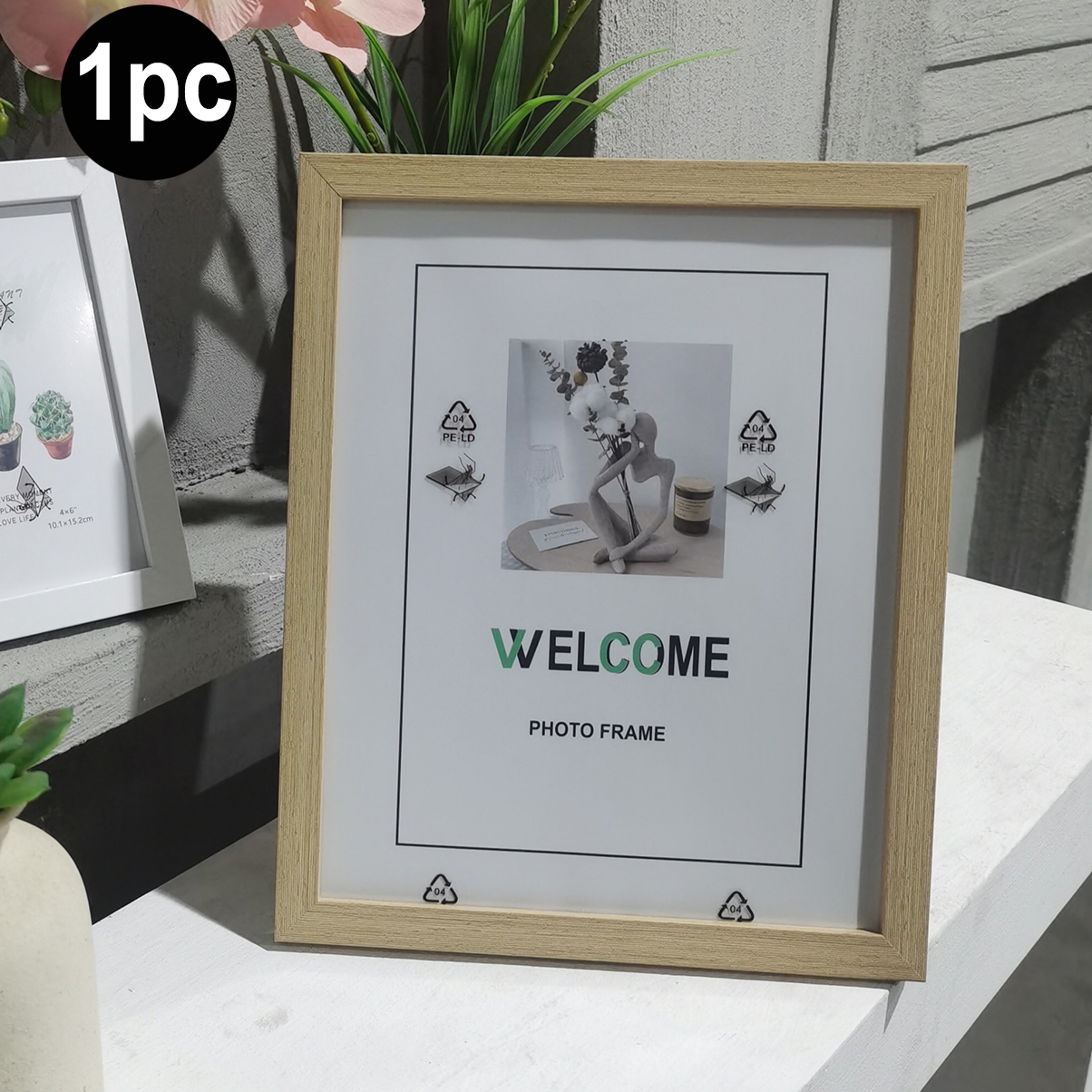 Rustic Brown MDF Picture Frame for Wall or Tabletop Photo Display – view 7