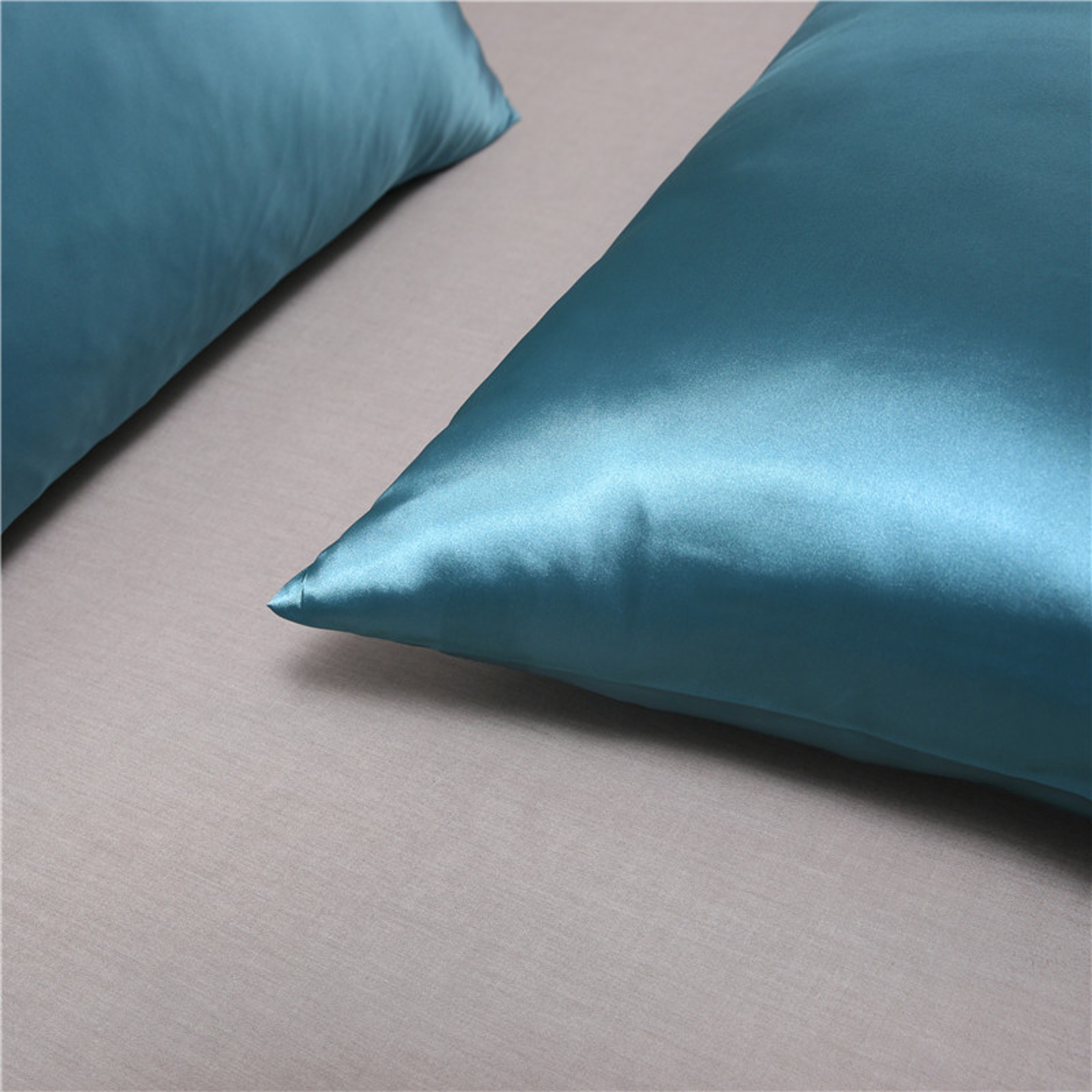 Silky Satin Pillowcase Polyester Cotton Solid Pillow Cover For Standard And Queen Pillows 2