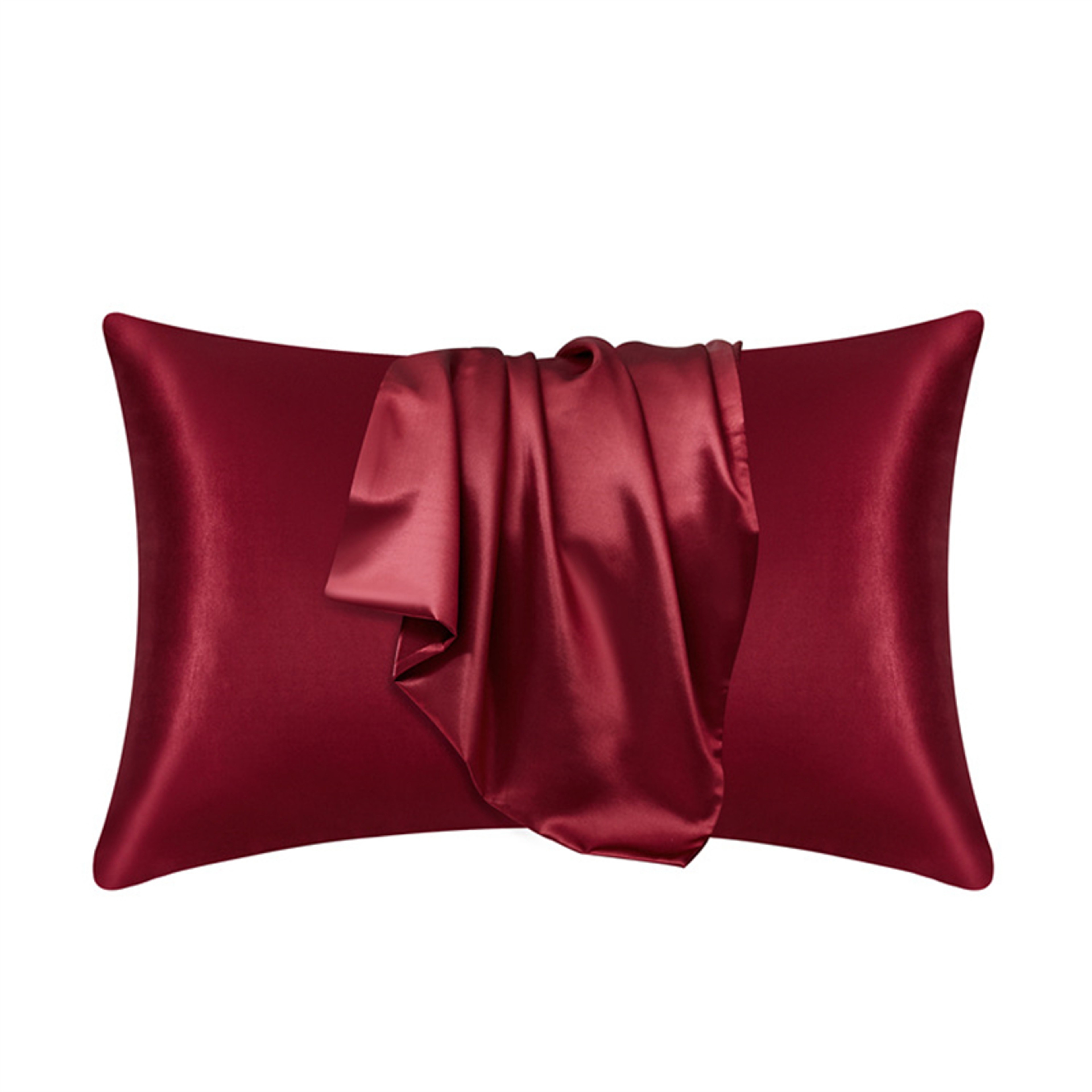Silky Satin Pillowcase Polyester Cotton Solid Pillow Cover For Standard And Queen Pillows 11
