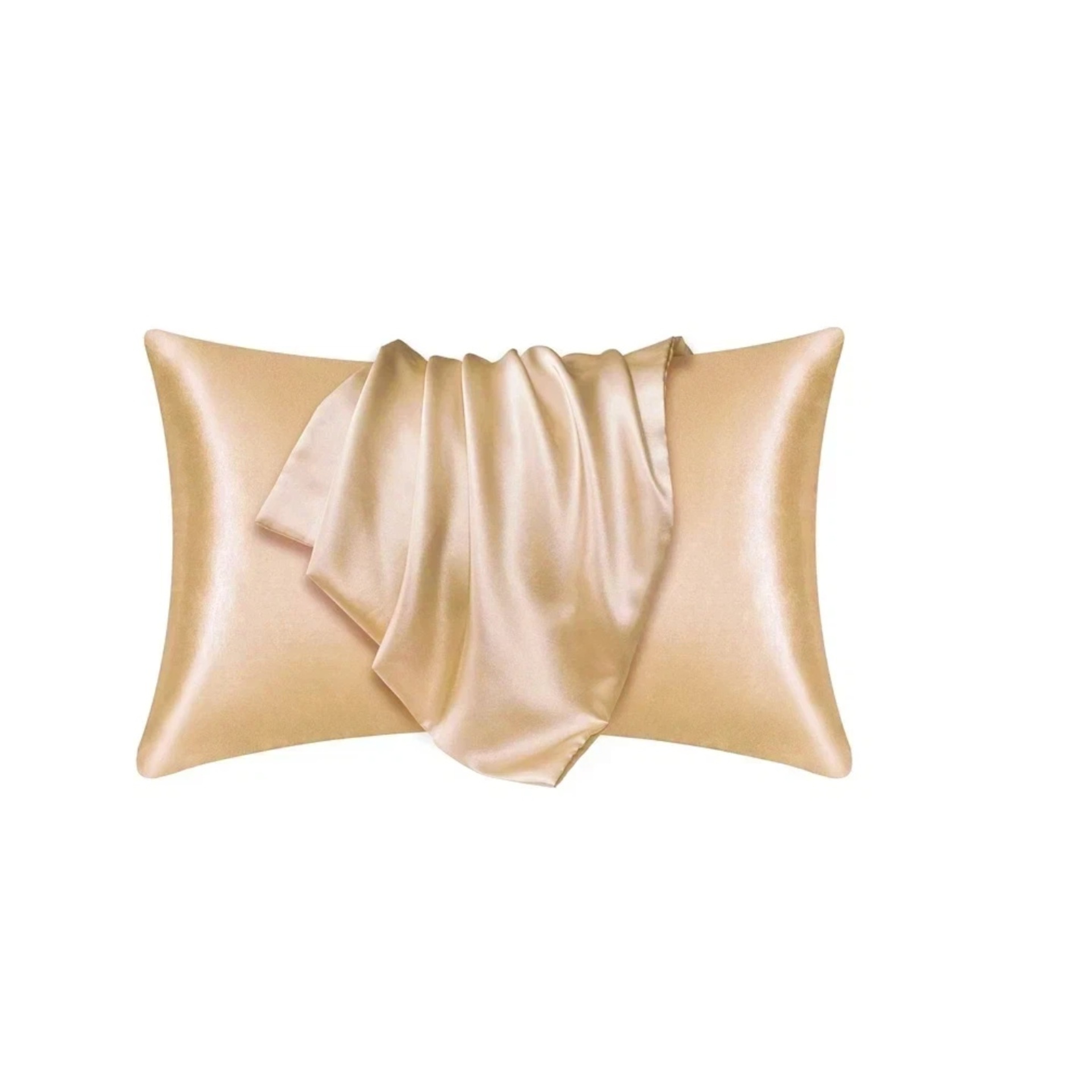 Silky Satin Pillowcase Polyester Cotton Solid Pillow Cover For Standard And Queen Pillows 14