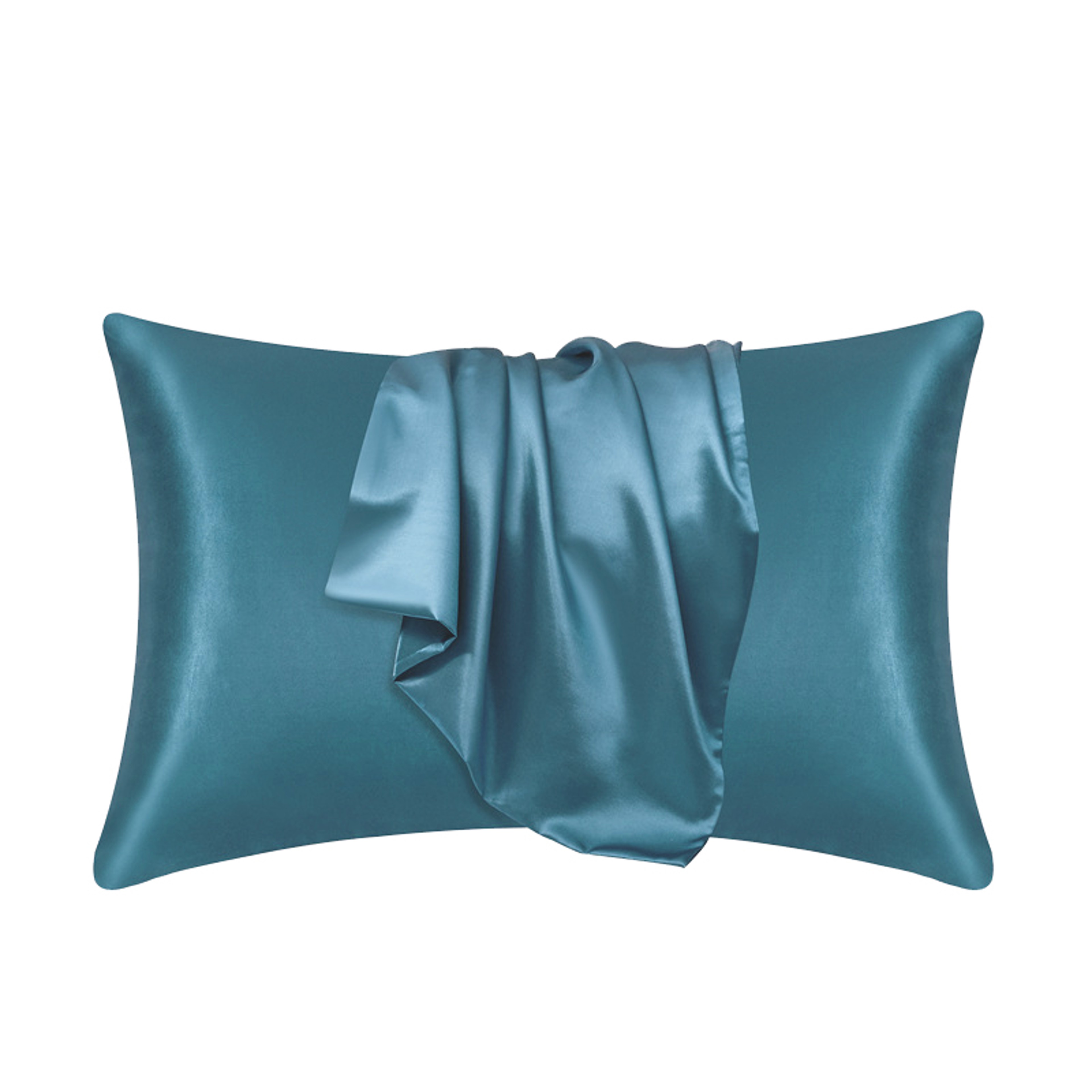 Silky Satin Pillowcase Polyester Cotton Solid Pillow Cover For Standard And Queen Pillows 17