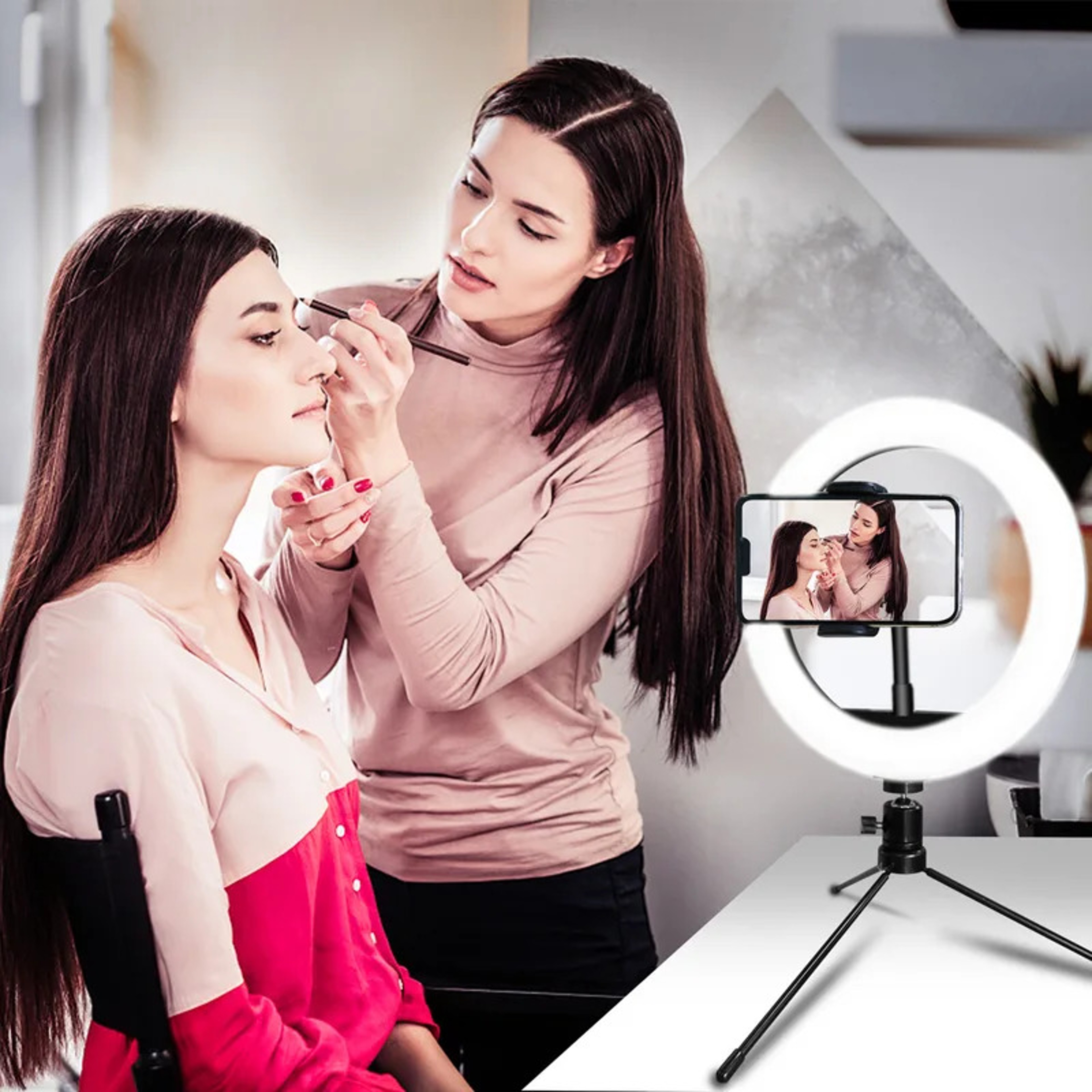 10Inch Dimmable LED Ring Light Kit With Tripod And Phone Holder 2