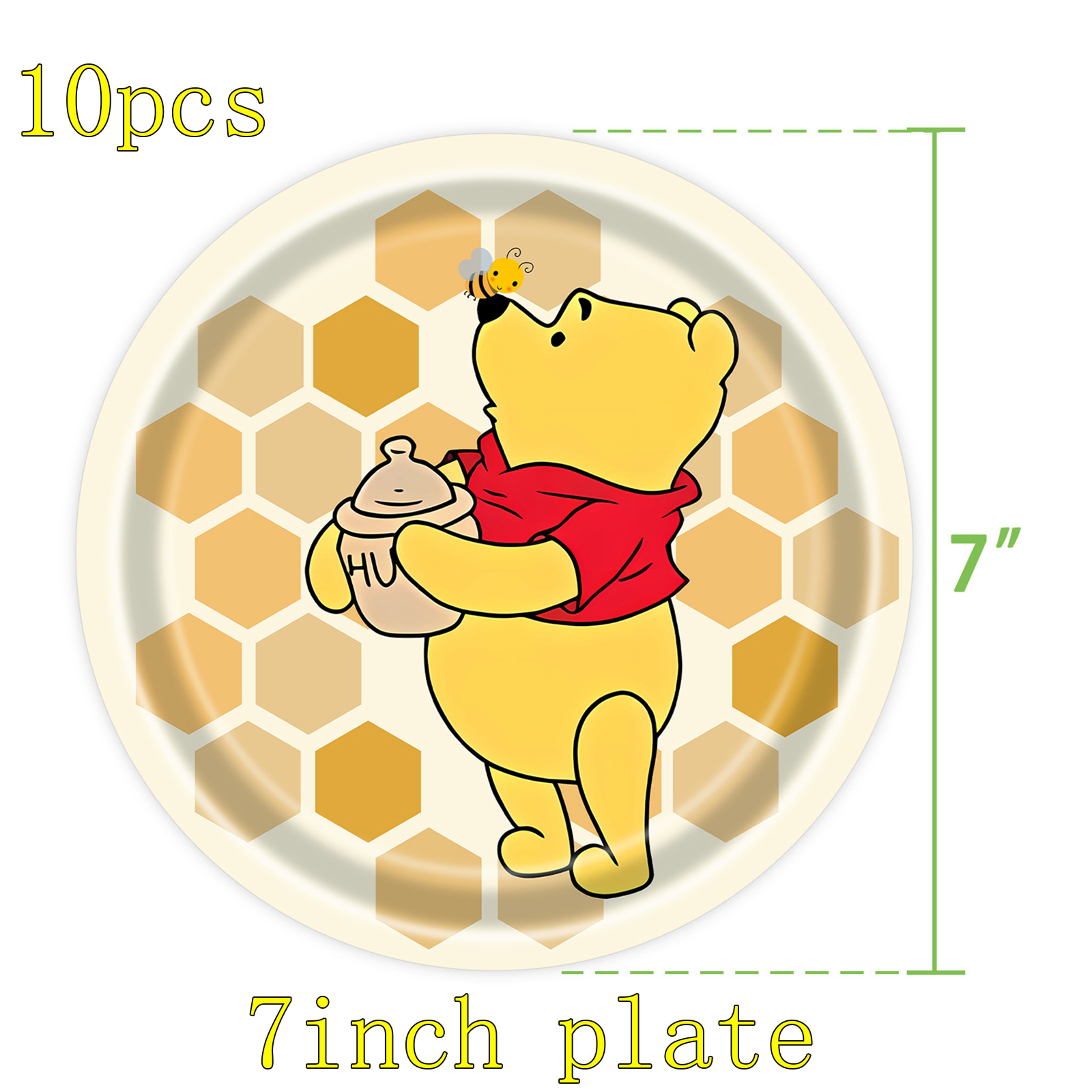 Cartoon Bear Birthday Party Tableware And Decoration Set 7