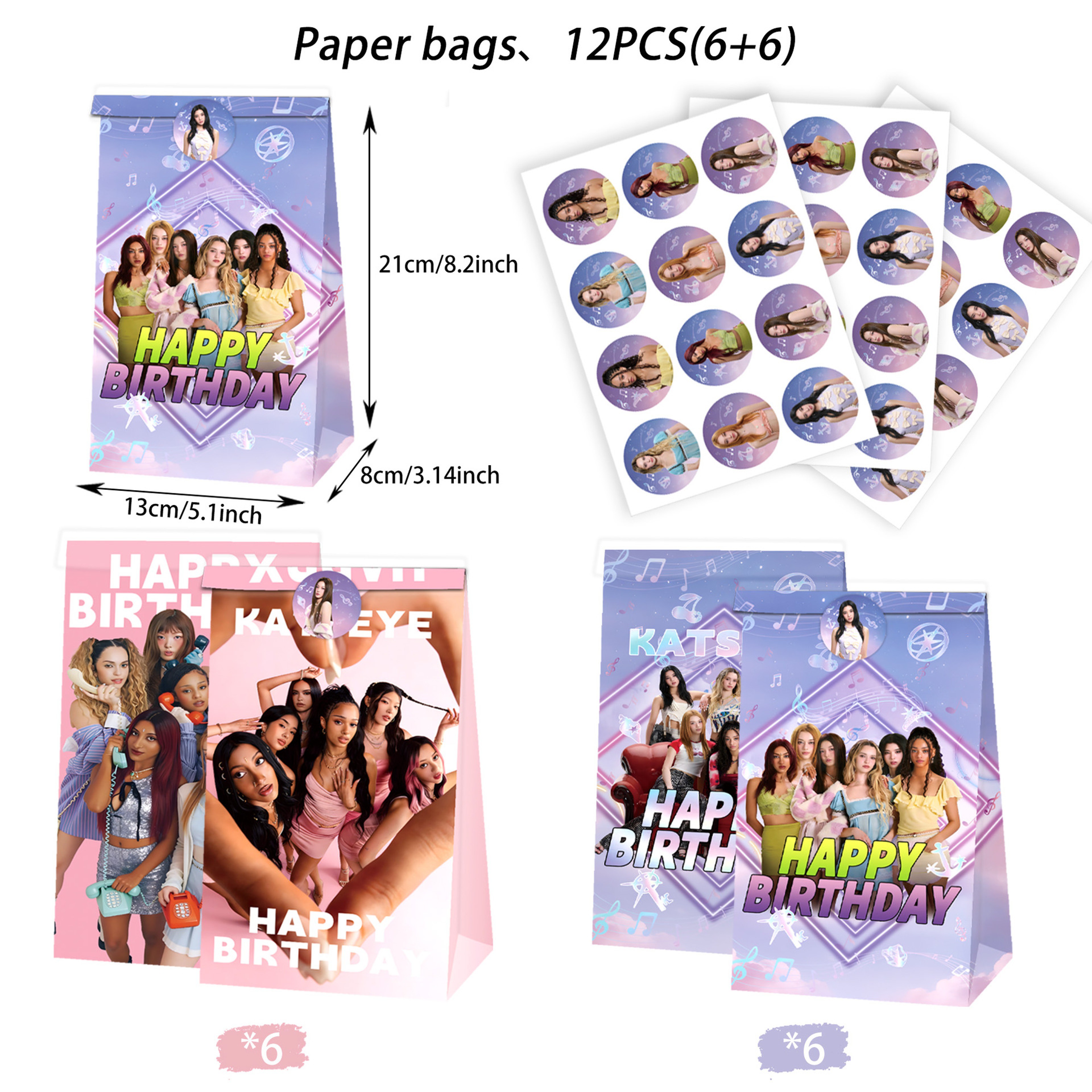 K-Pop Girl Group Birthday Party Favor and Decoration Set – view 4