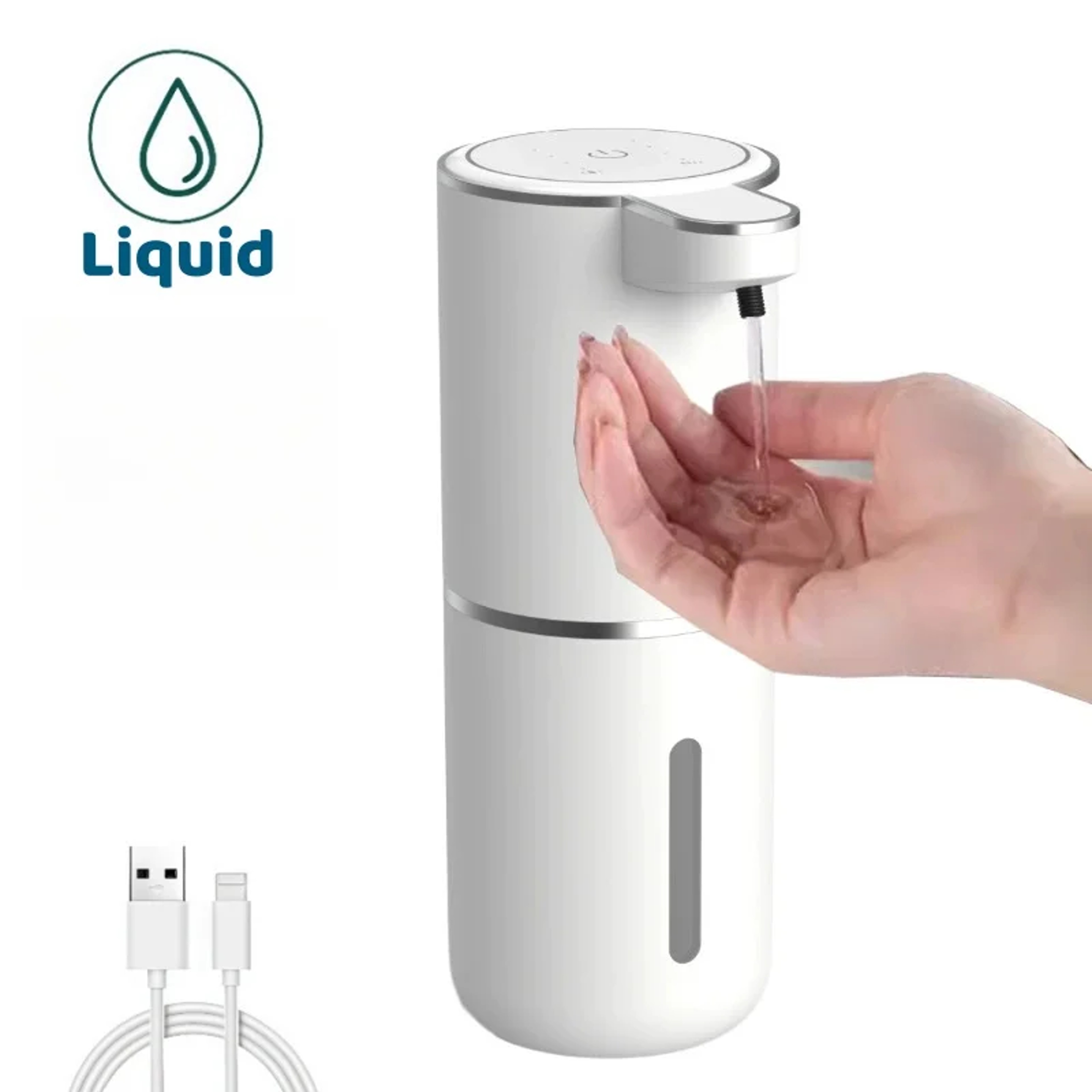 Touchless Automatic Soap Dispenser with Infrared Sensor and USB Rechargeable Design – view 12