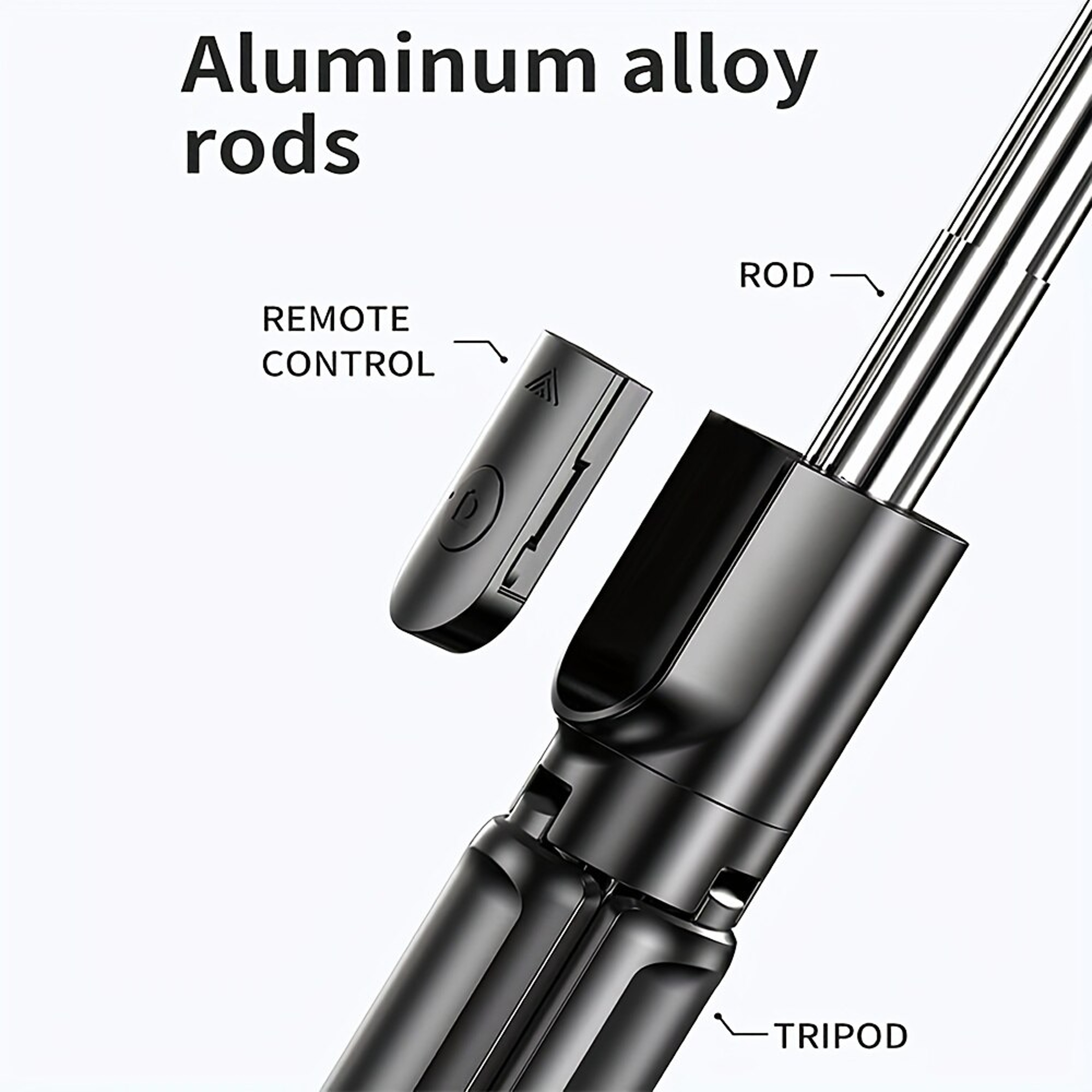 Expandable 3-in-1 Selfie Stick Tripod with Bluetooth Remote and Fill Light – view 2