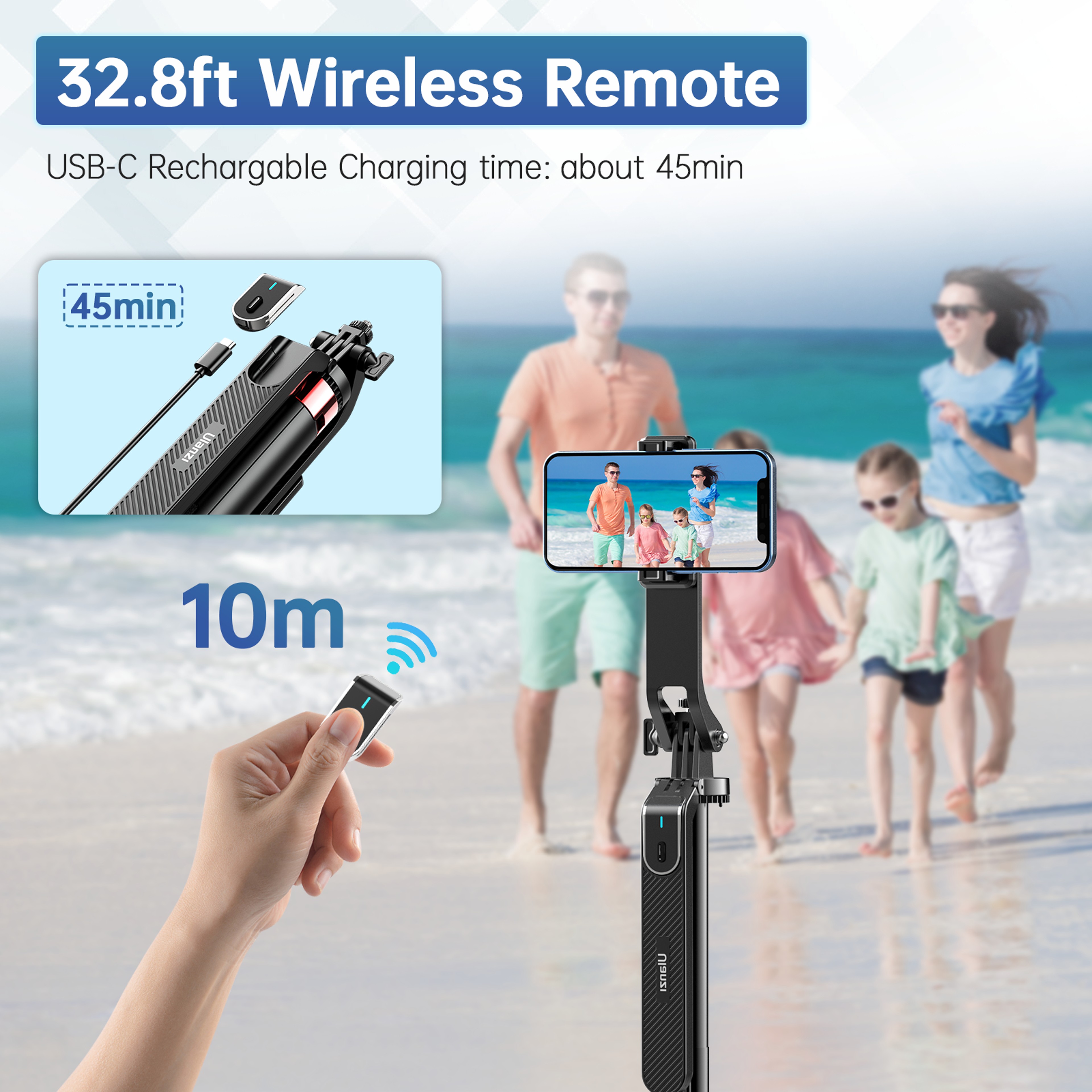 685in Selfie Stick Tripod With Remote Control And Panoramic Ball Head For Smartphones 7