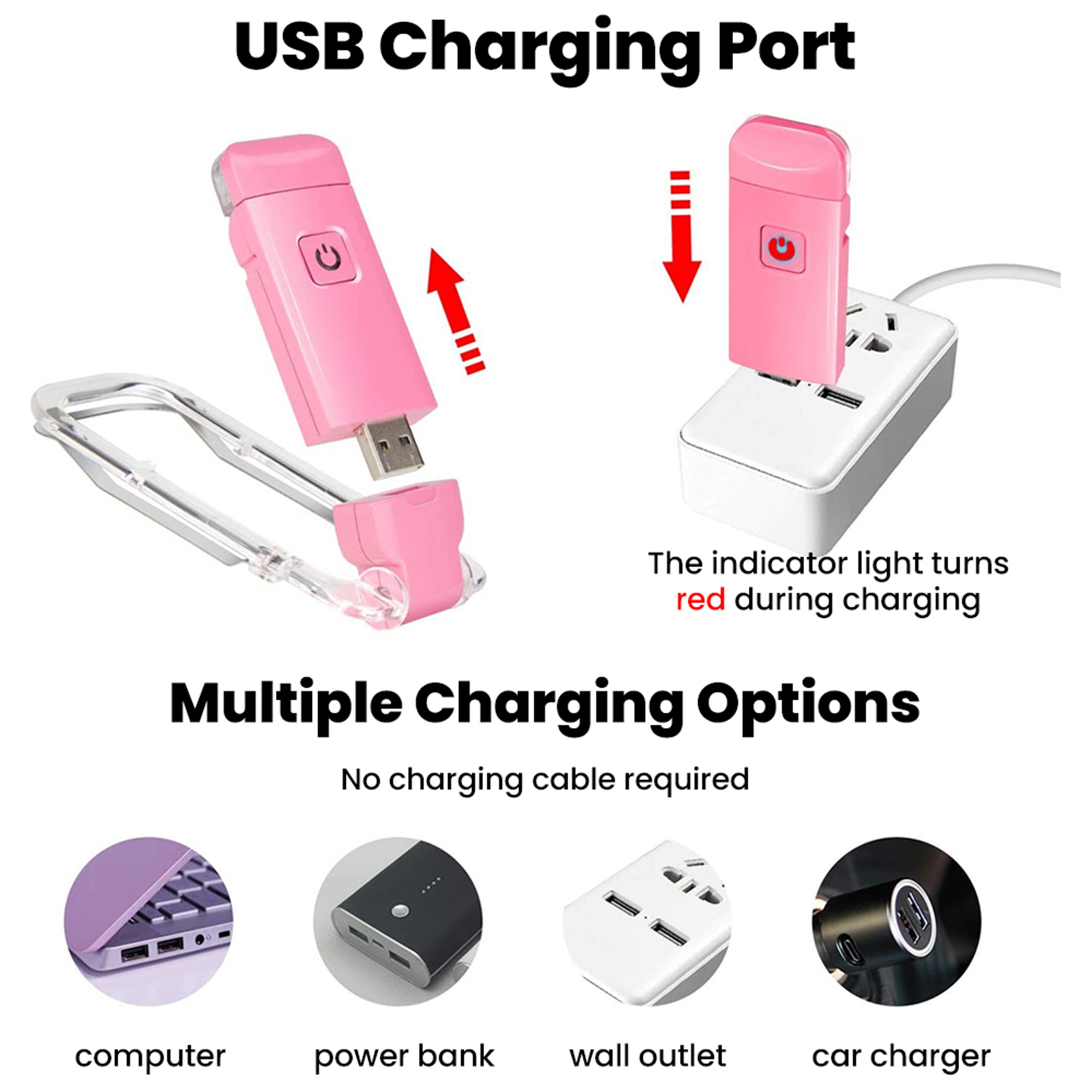 Portable Rechargeable LED Clip On Book Light With 3 Color Dimmable Lighting 5