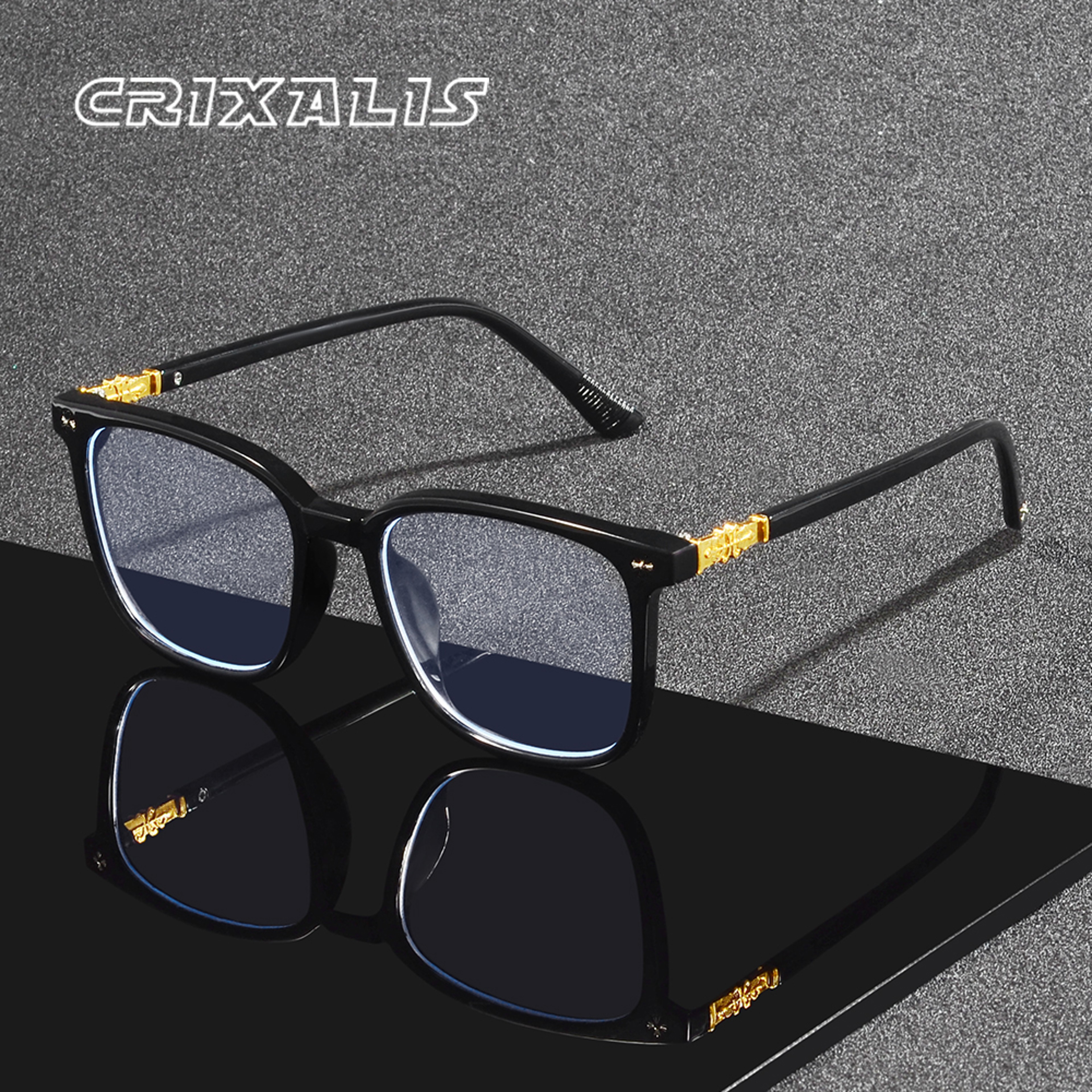 Blue Light Blocking Glasses Square Alloy Frame Unisex Computer Phone Eyewear 2