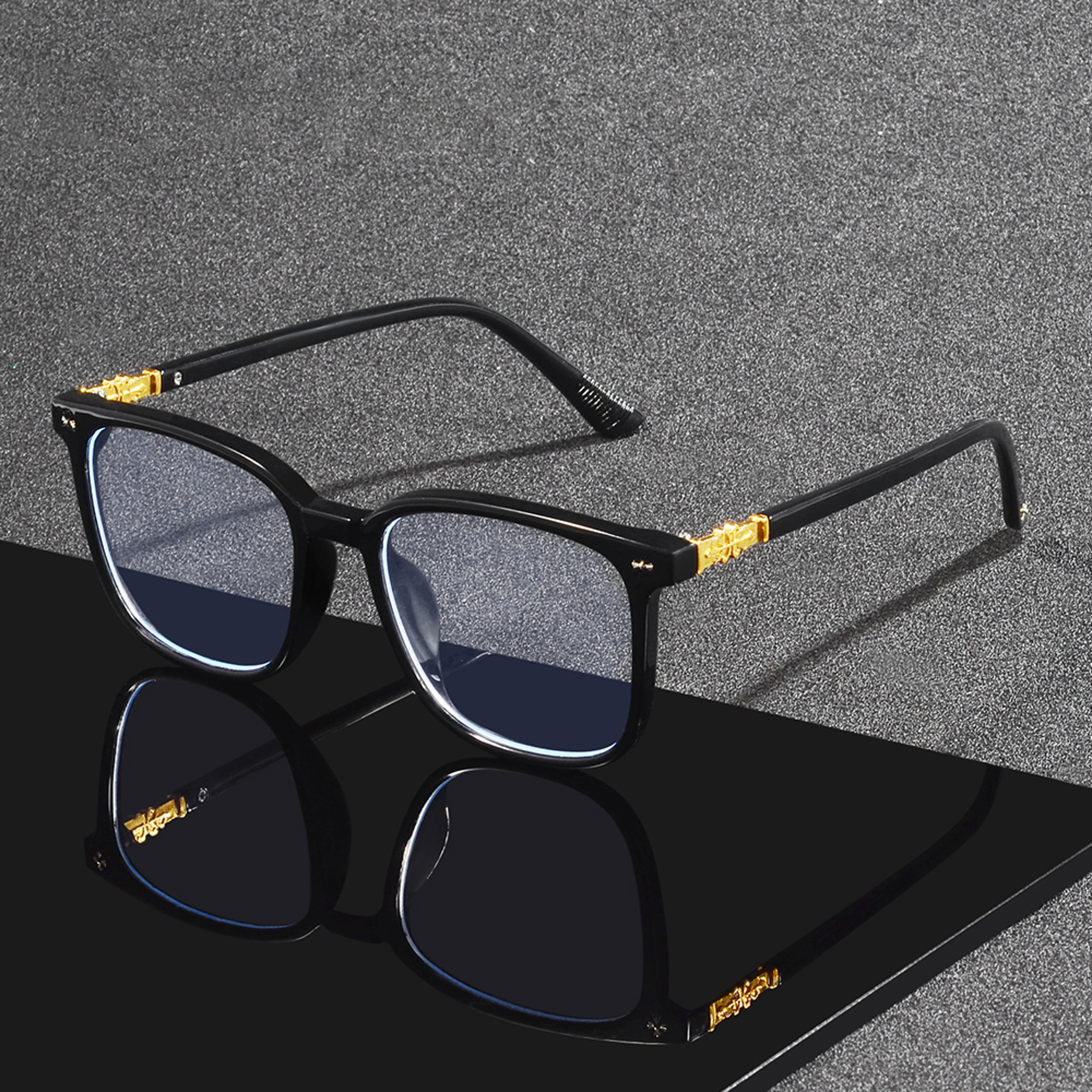 Blue Light Blocking Glasses Square Alloy Frame Unisex Computer Phone Eyewear 7