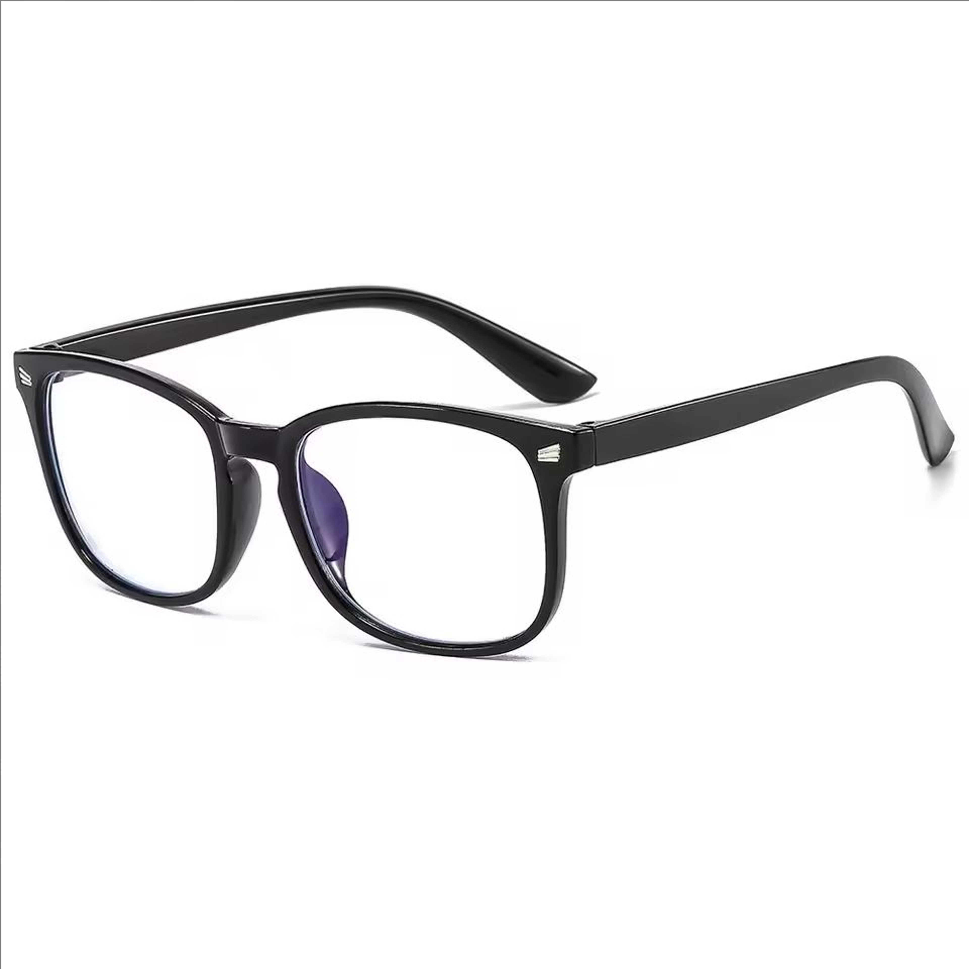 Blue Light Blocking Rectangle Glasses With Transparent Plastic Lenses 5
