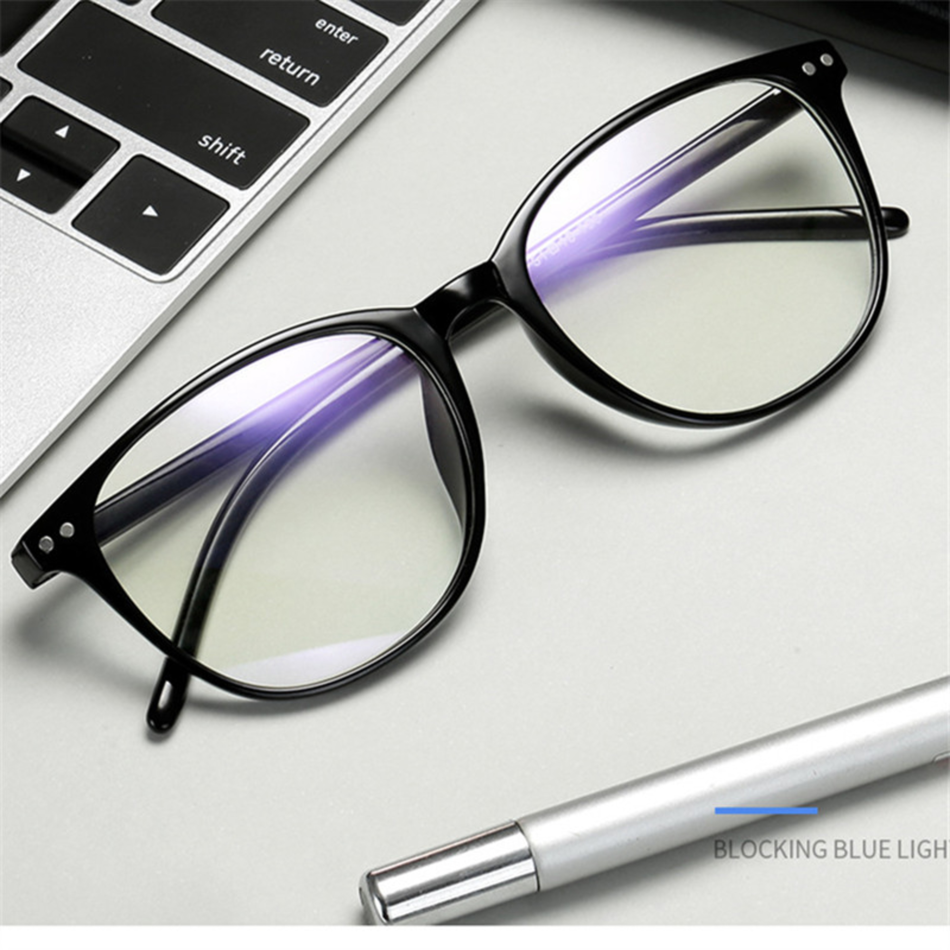 AntiBlue Light Reading Glasses With Oval Frame And 10 To 40 Strengths 1