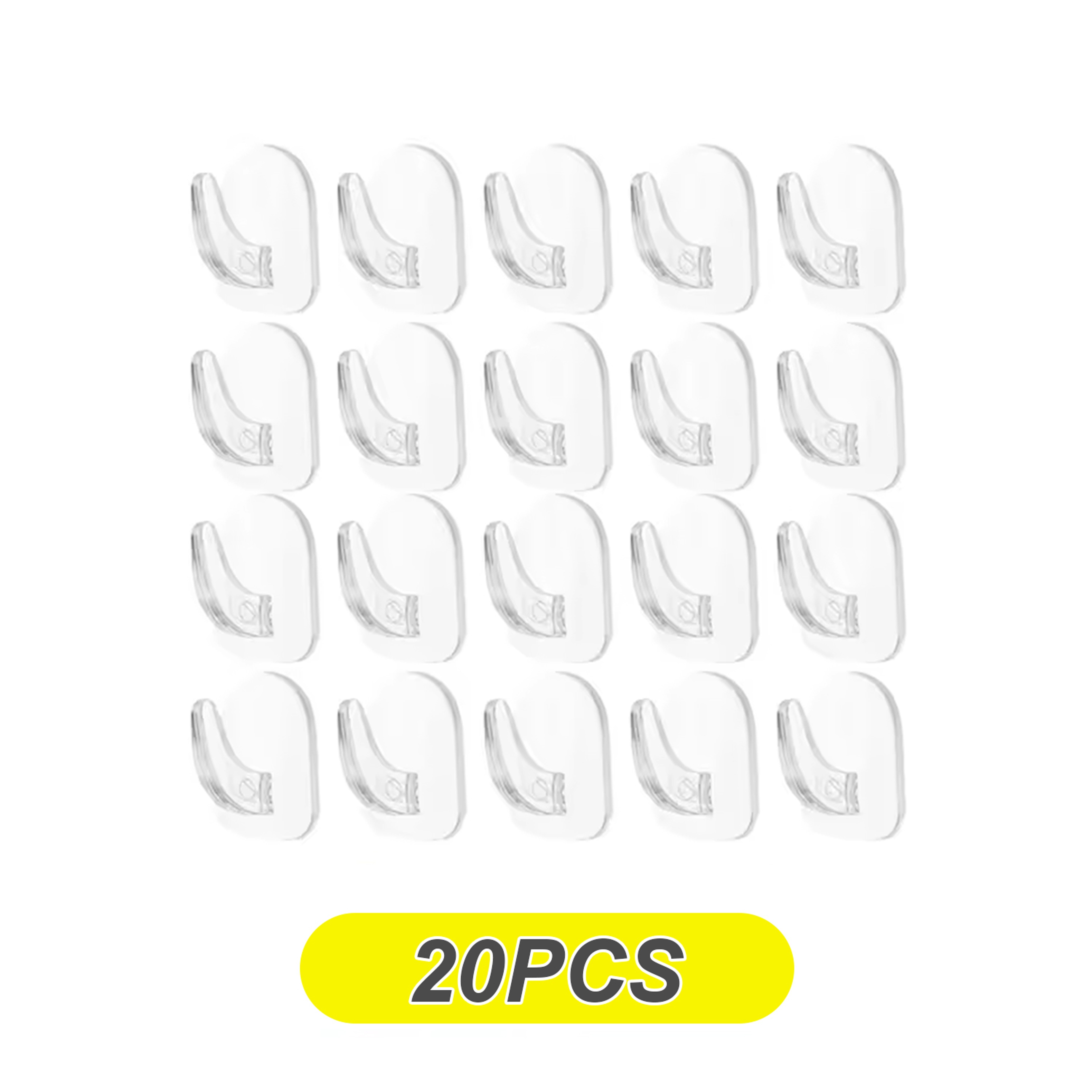 Mini Adhesive Hooks Transparent No Drill Storage Hooks For Cabinets Mirrors And Doors 7