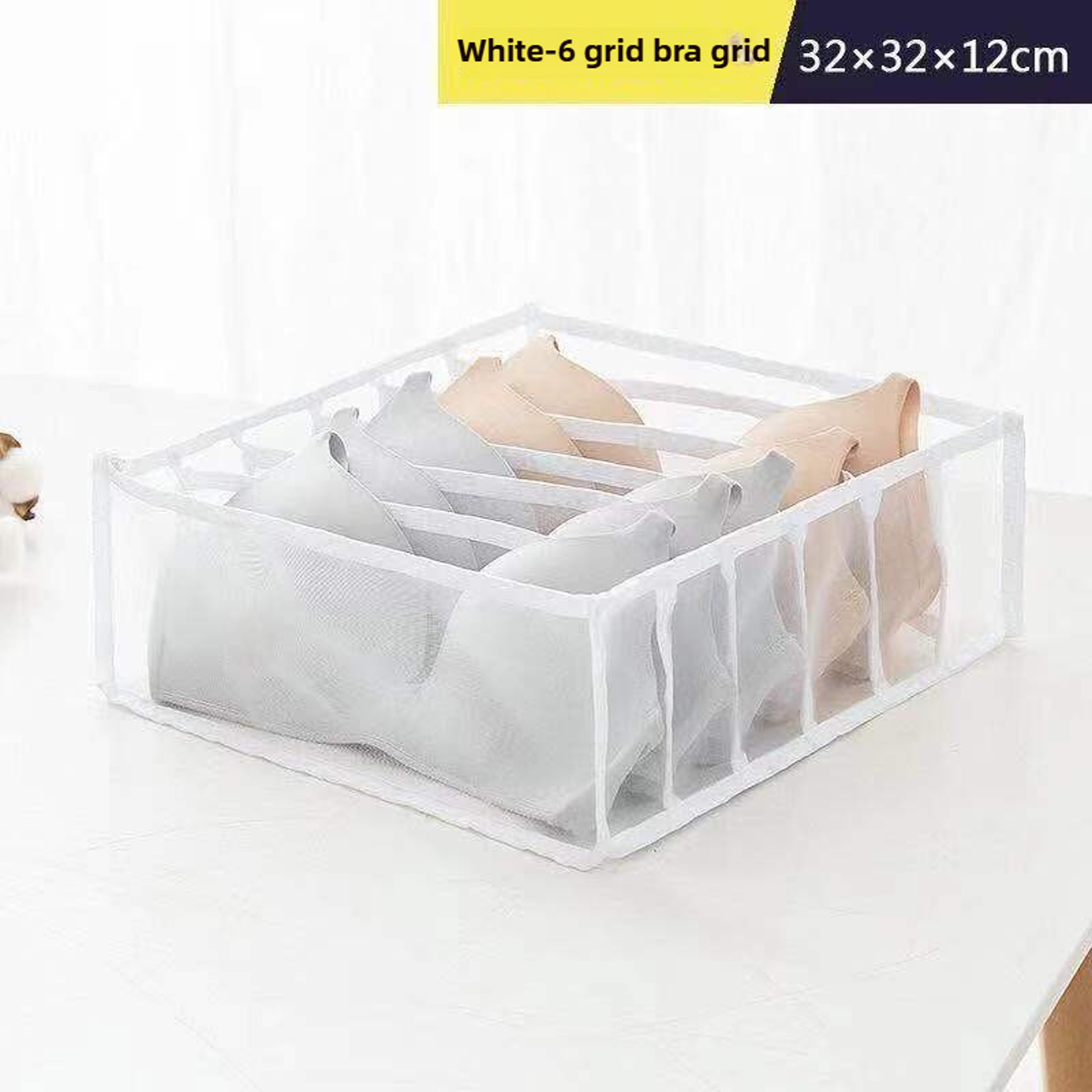 Foldable Mesh Underwear Drawer Organizer for Bras Socks and Closet Storage – view 10