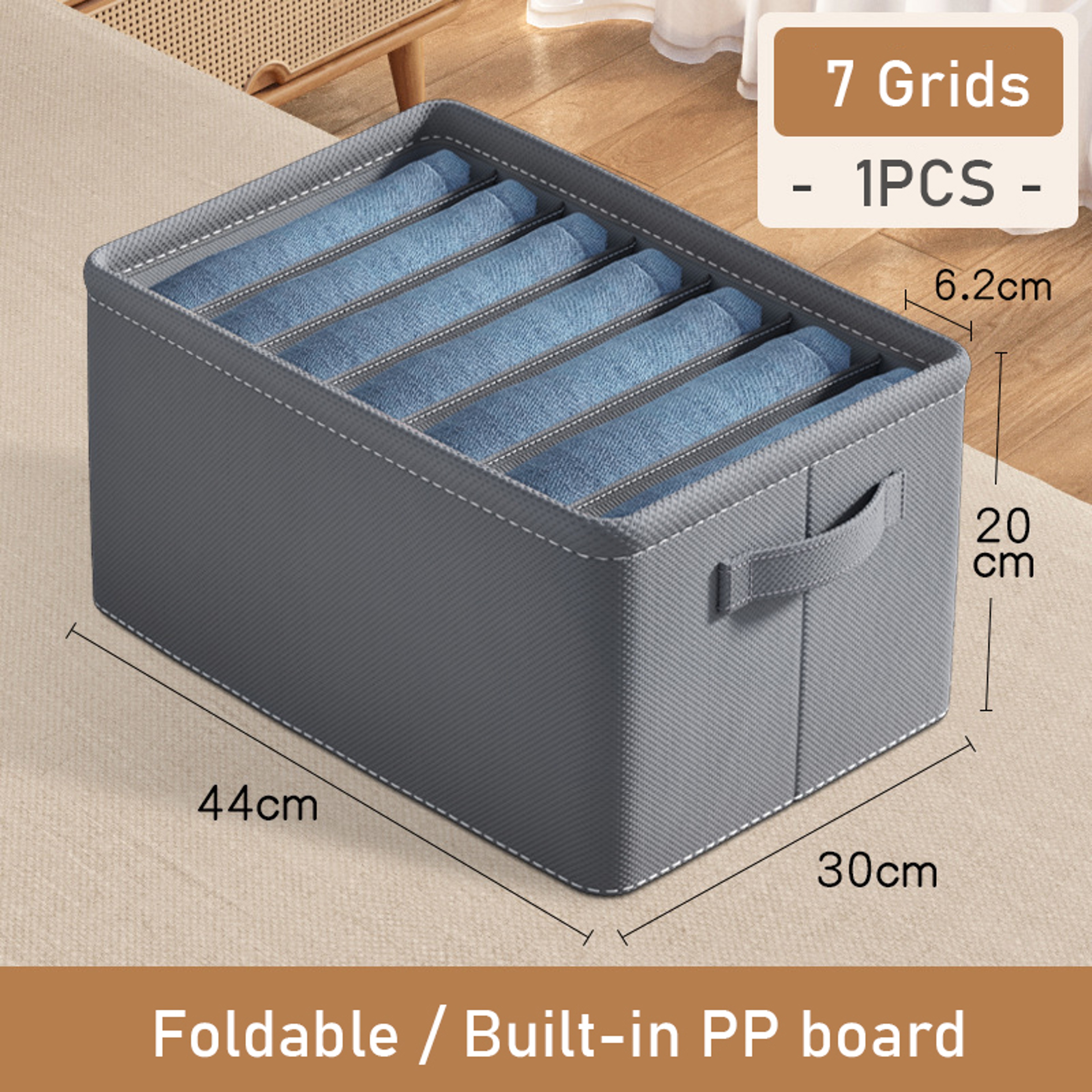 Foldable Pants Storage Organizer With 6 7 Or 9 Grids And BuiltIn PP Board 7