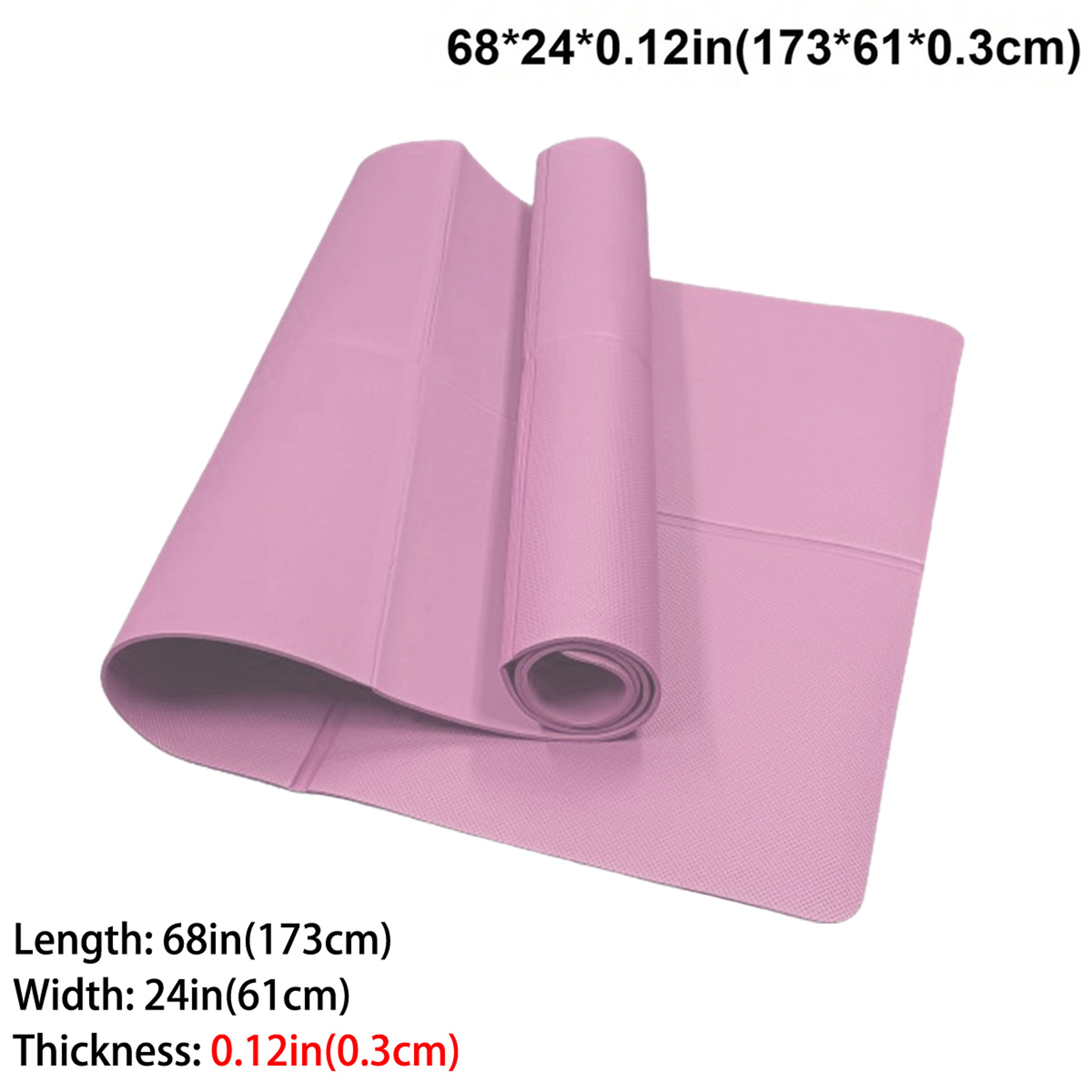 Foldable Yoga Mat Natural Rubber 4mm Travel Exercise Mat For Yoga Pilates And Floor Workouts 8