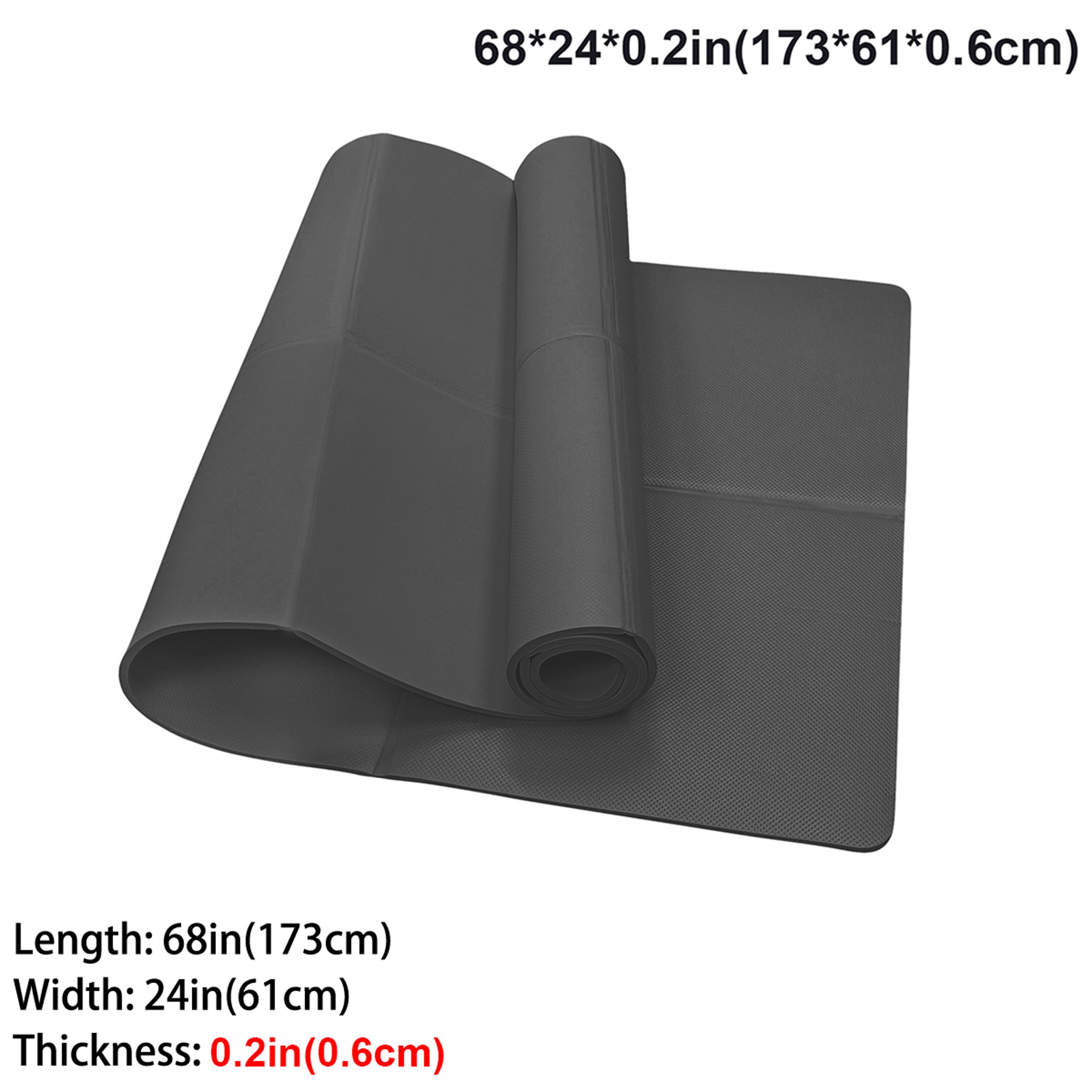 Foldable Yoga Mat Natural Rubber 4mm Travel Exercise Mat For Yoga Pilates And Floor Workouts 18