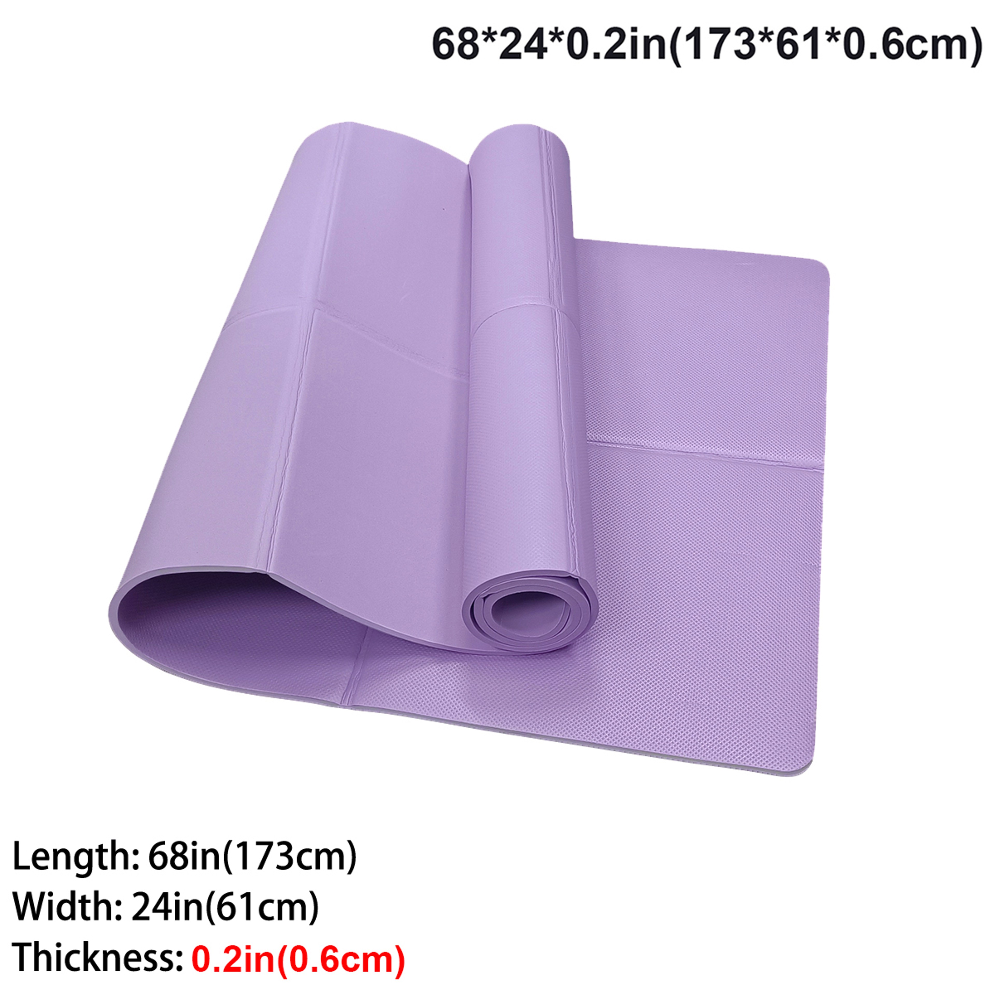 Foldable Yoga Mat Natural Rubber 4mm Travel Exercise Mat For Yoga Pilates And Floor Workouts 17