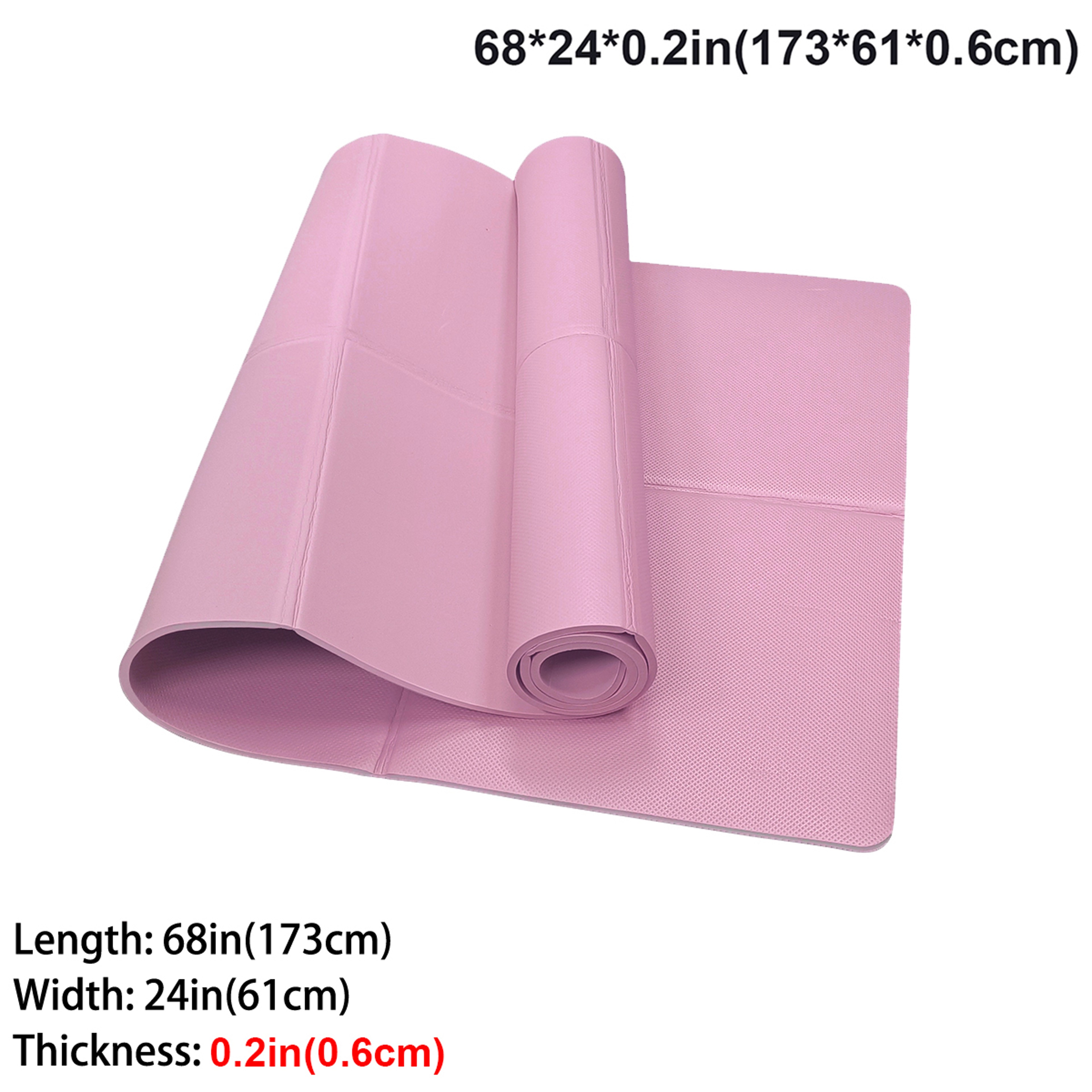 Foldable Yoga Mat Natural Rubber 4mm Travel Exercise Mat For Yoga Pilates And Floor Workouts 19