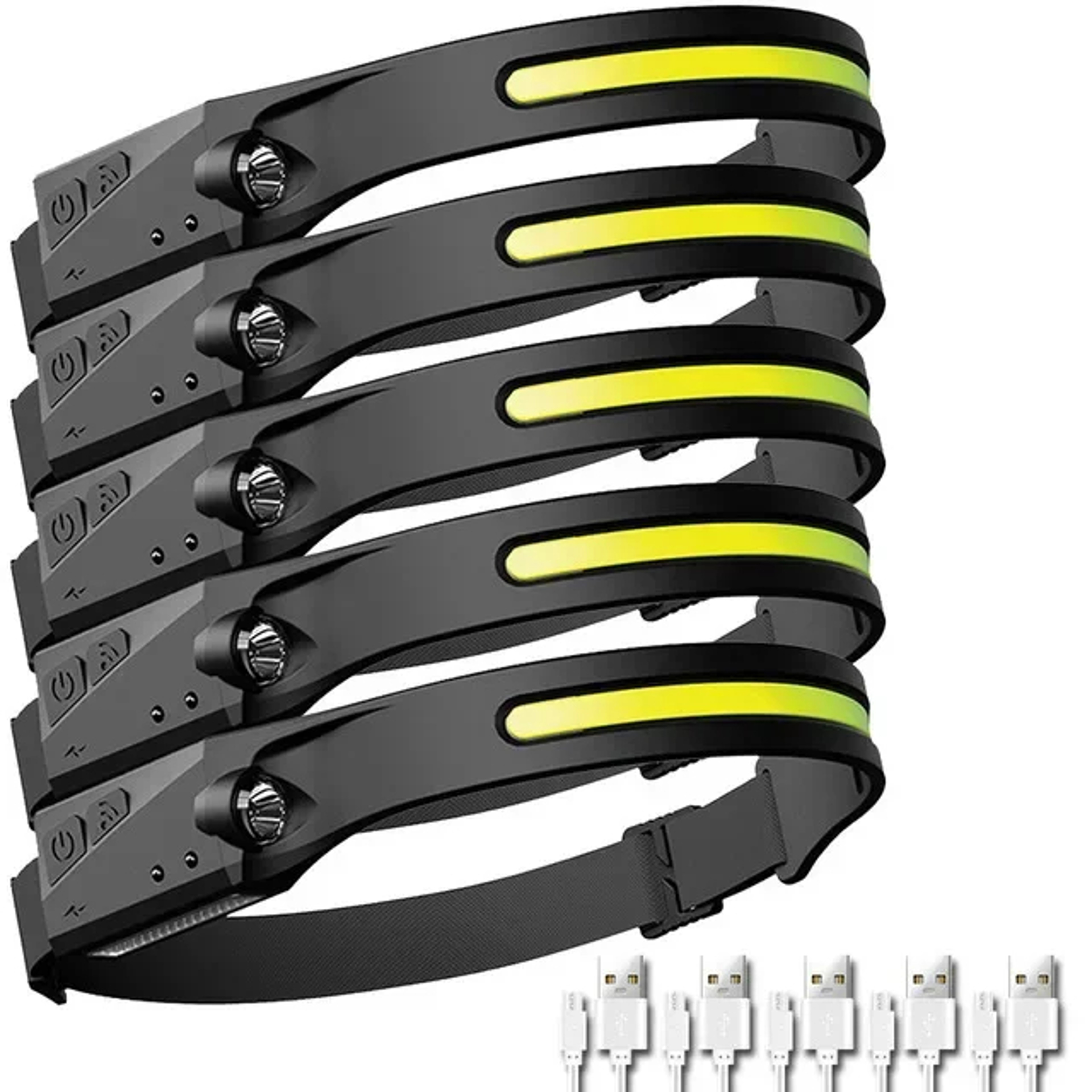 Rechargeable LED Headlamp With Motion Sensor And 180 Wide Beam 7