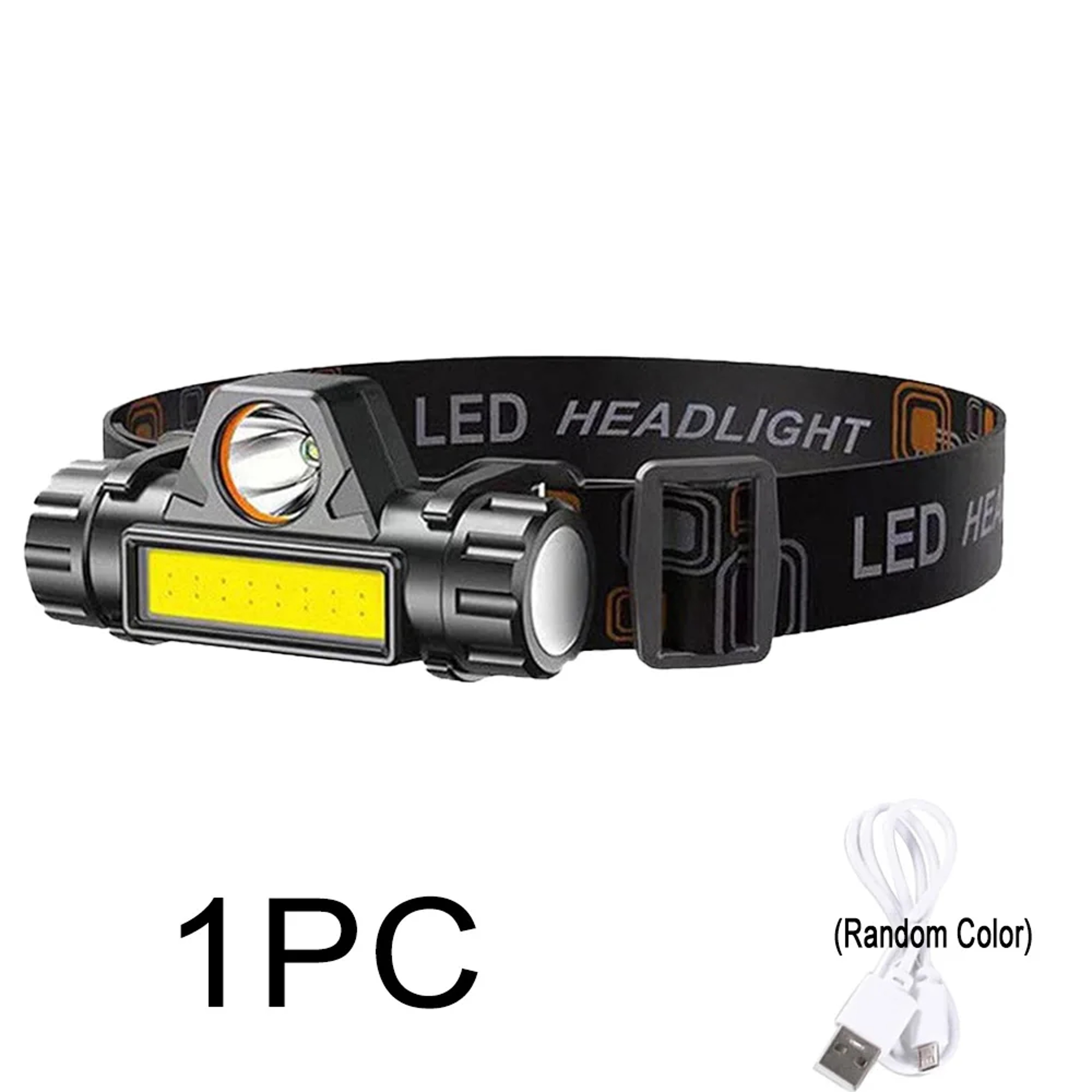 Rechargeable LED Headlamp With Motion Sensor 7 Lighting Modes And 180 Degree Adjustable Beam 0