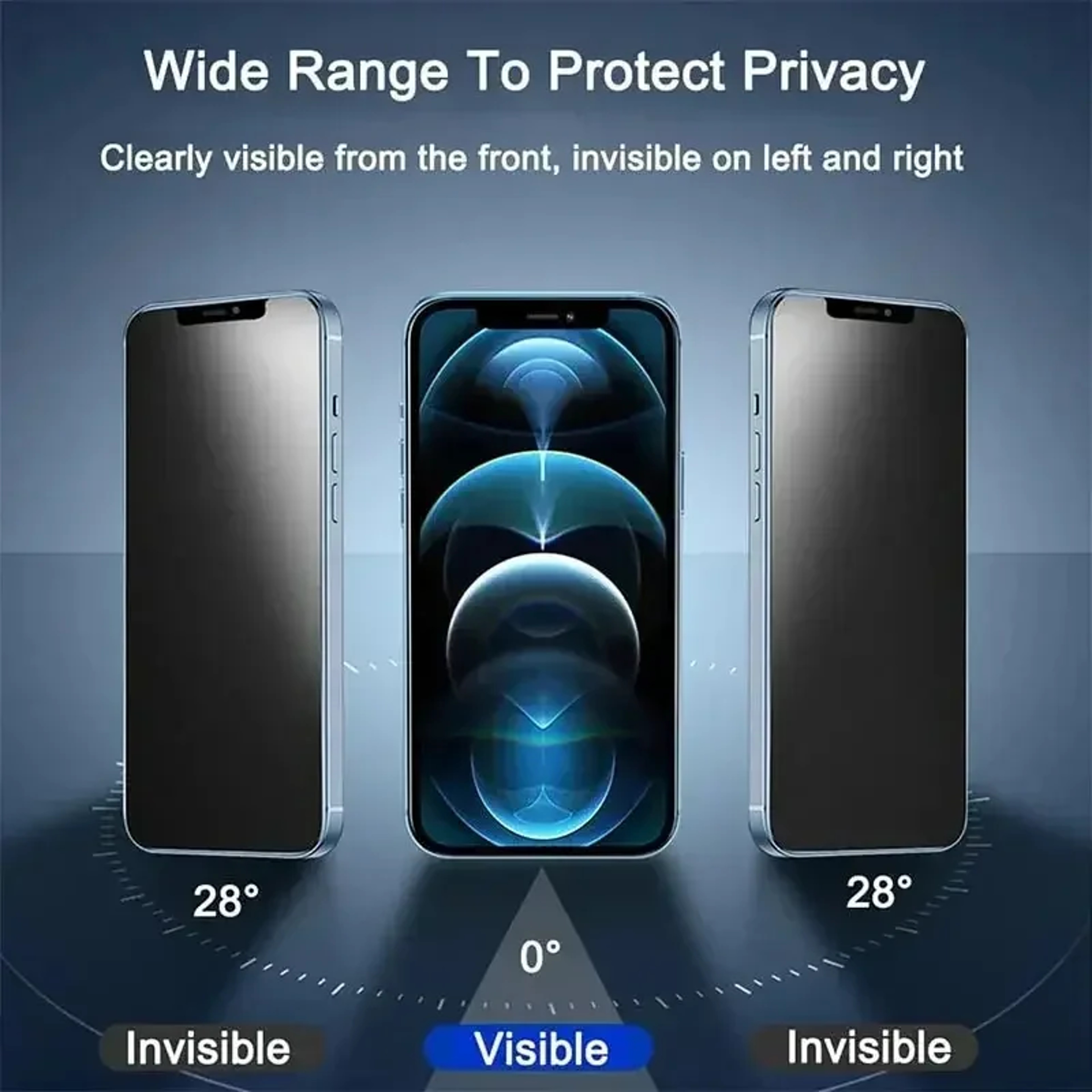 Anti-Spy Tempered Glass Privacy Screen Protector for Select Phone Models – view 2