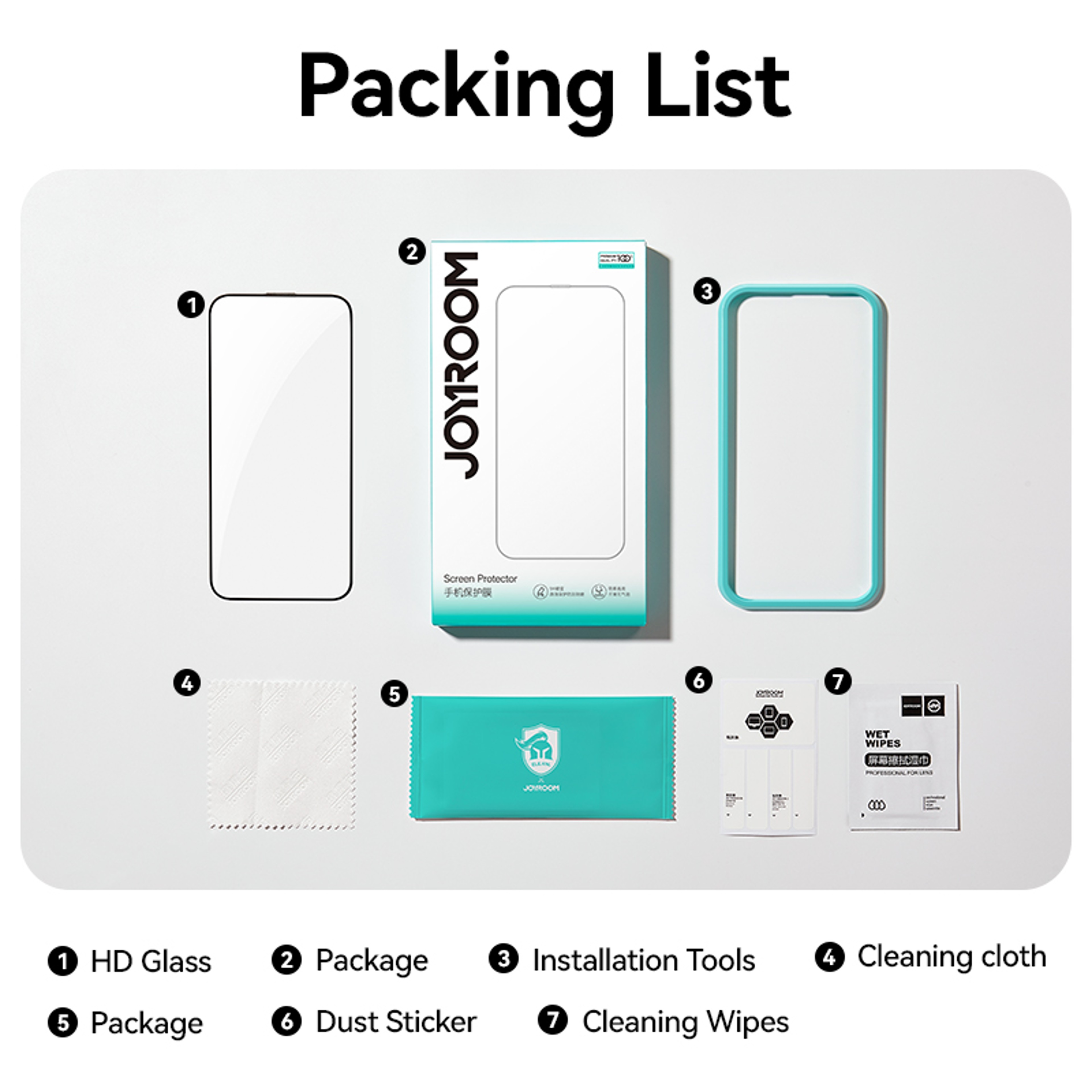 Tempered Glass Screen Protector With AntiScratch AntiFingerprint Coating And Installation Frame 5